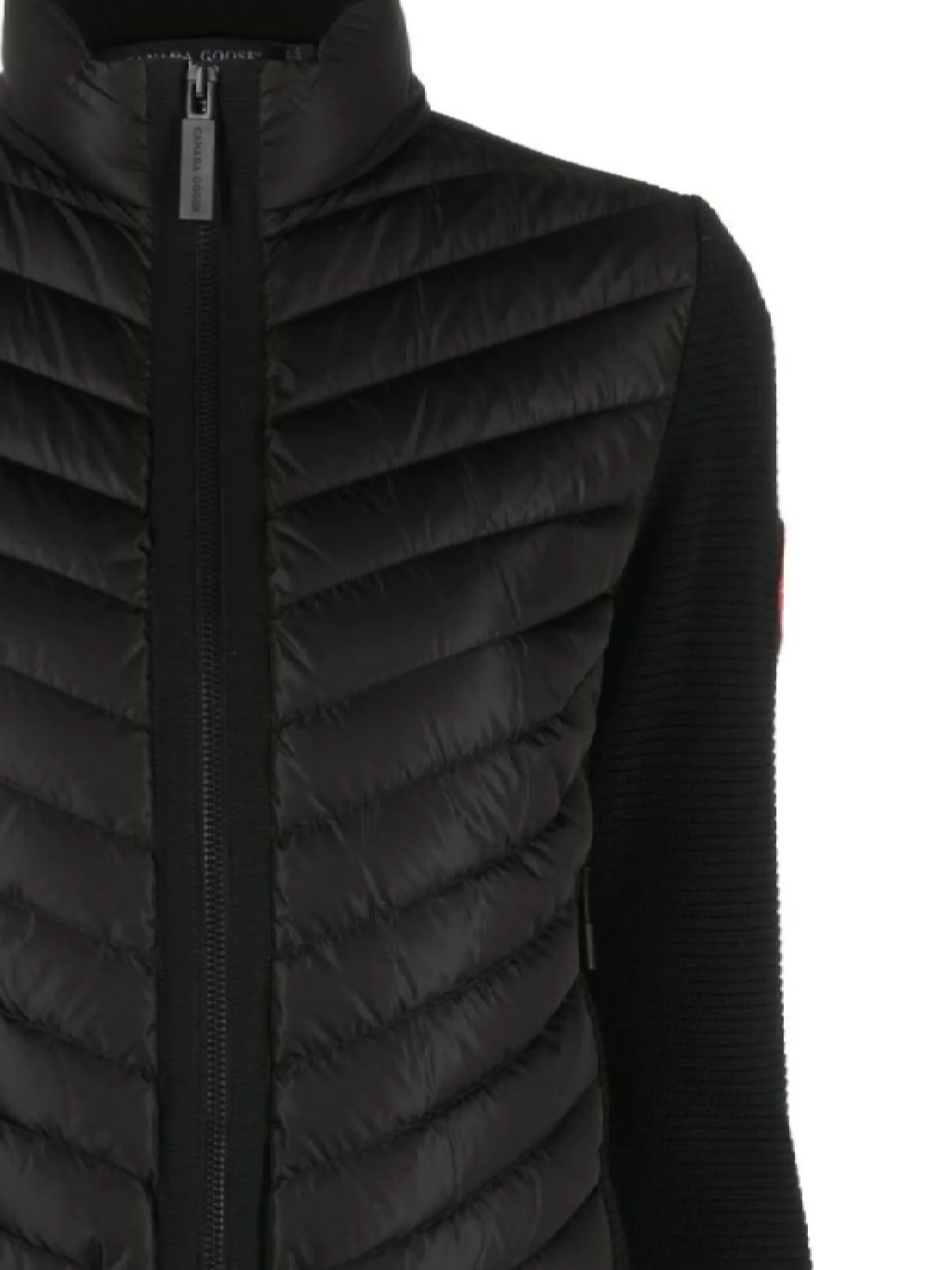 Canada Goose High Collar Quilted Front Jacket In Black