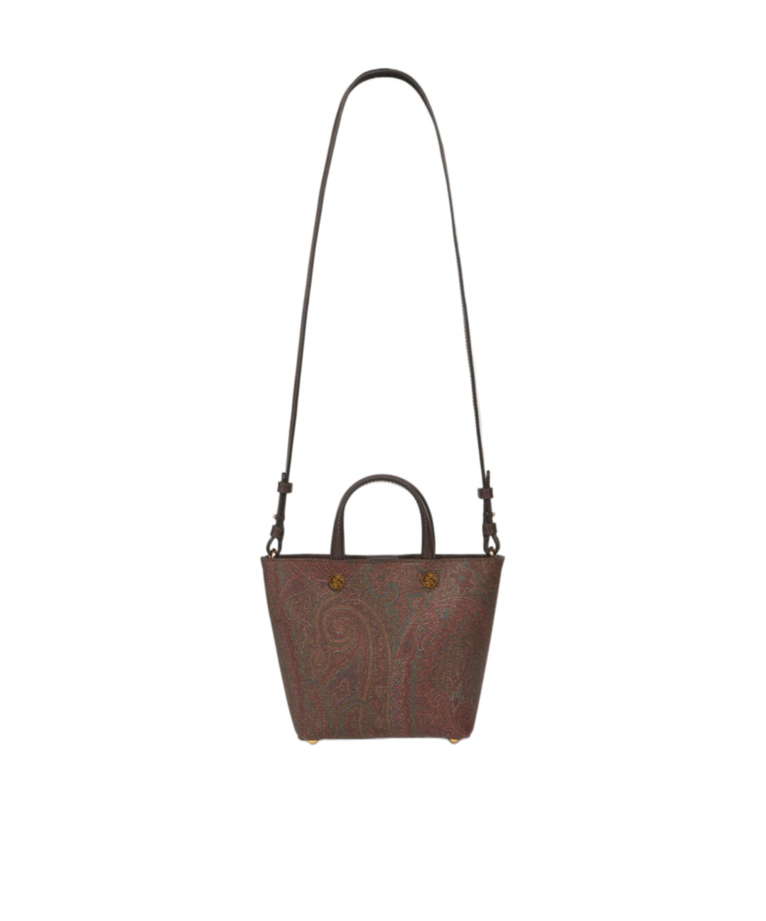 Etro Mini Double Handle Shoulder Bag In Brown