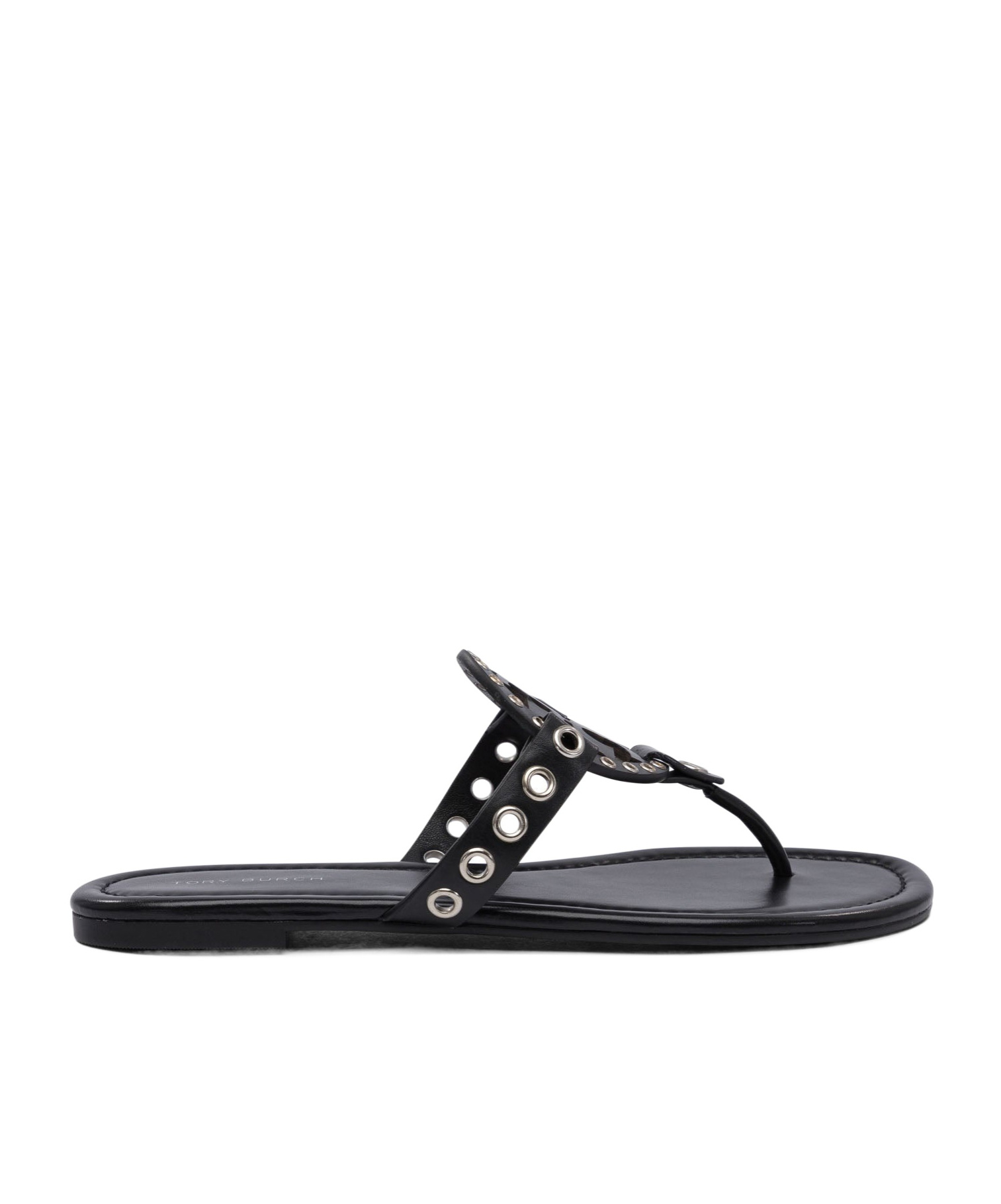 Tory Burch Eyelet-embellished Sandals In Black