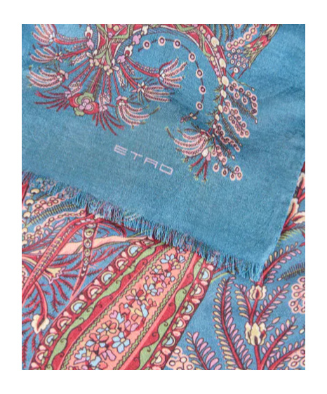 Etro Fringed Edge Paisley-printed Scarf In Red