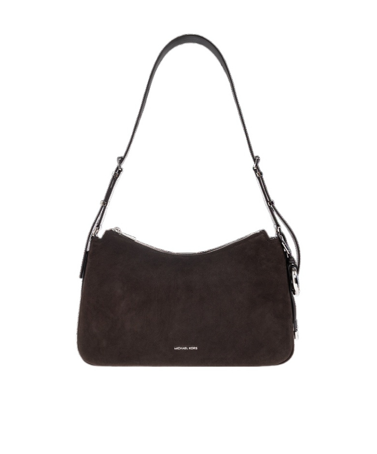 Michael Kors Suede Leather Shoulder Bag In Brown