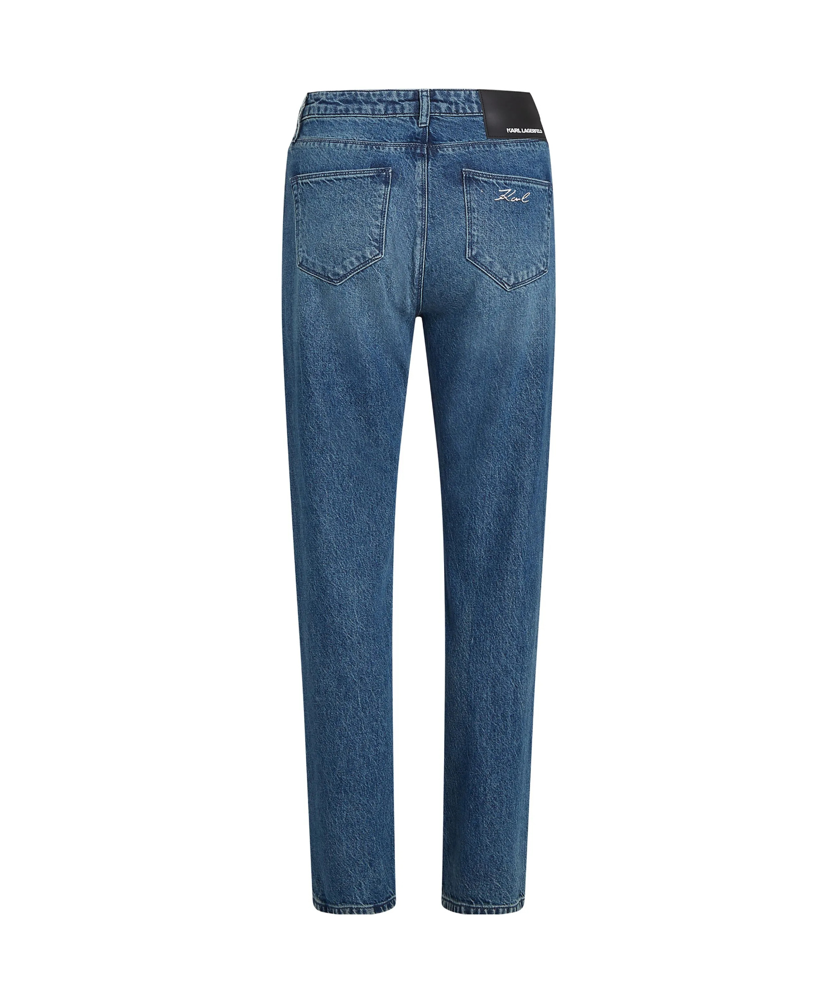 Karl Lagerfeld Straight Leg Jeans In Blue