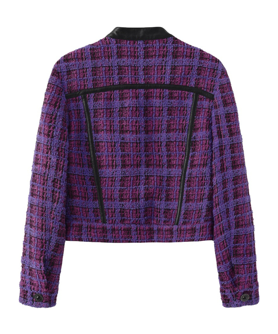 Marissa Chiara Zip-up Jacket In Purple