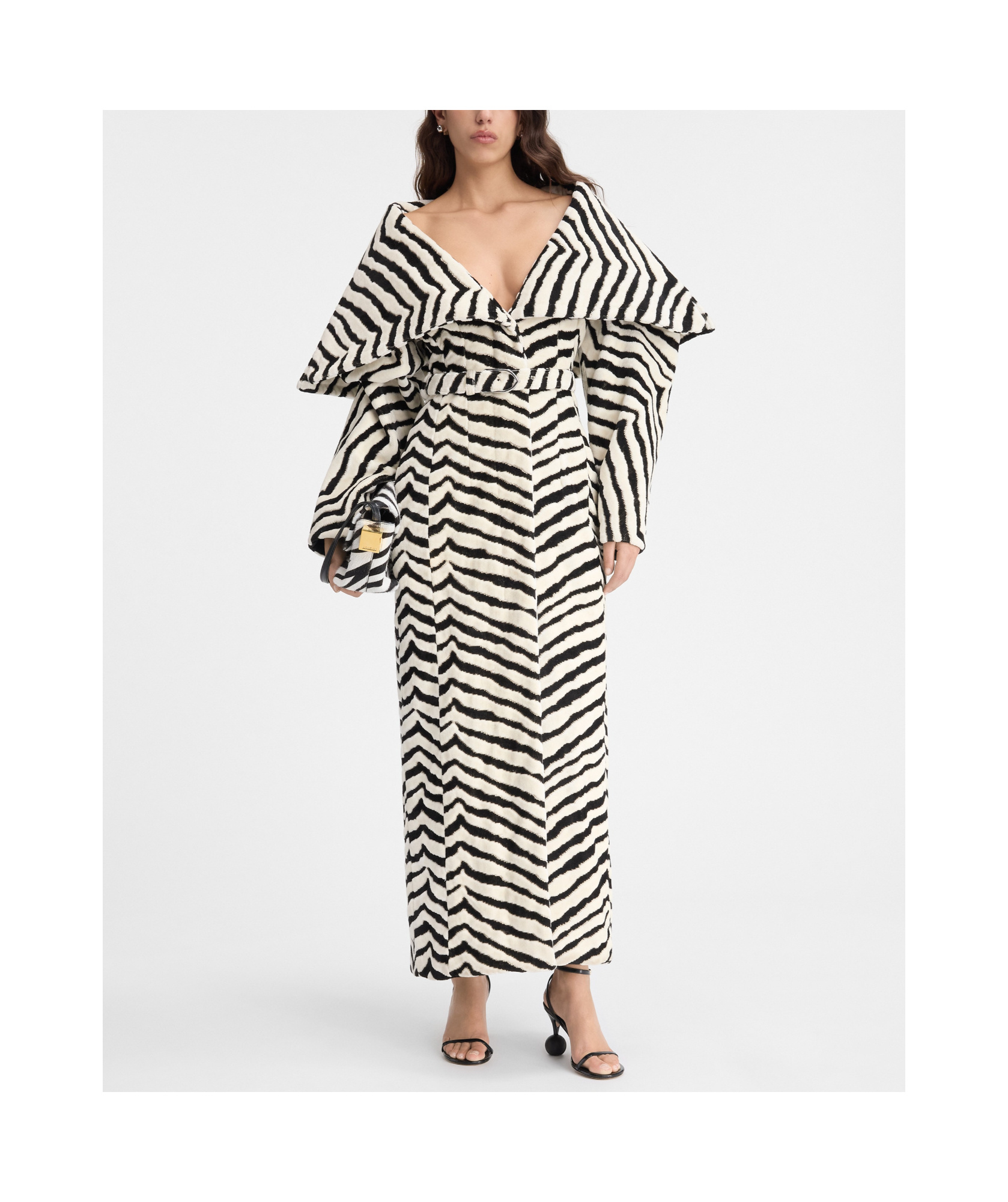 Jacquemus Caruso Zebra-jacquard Cotton Coat In White