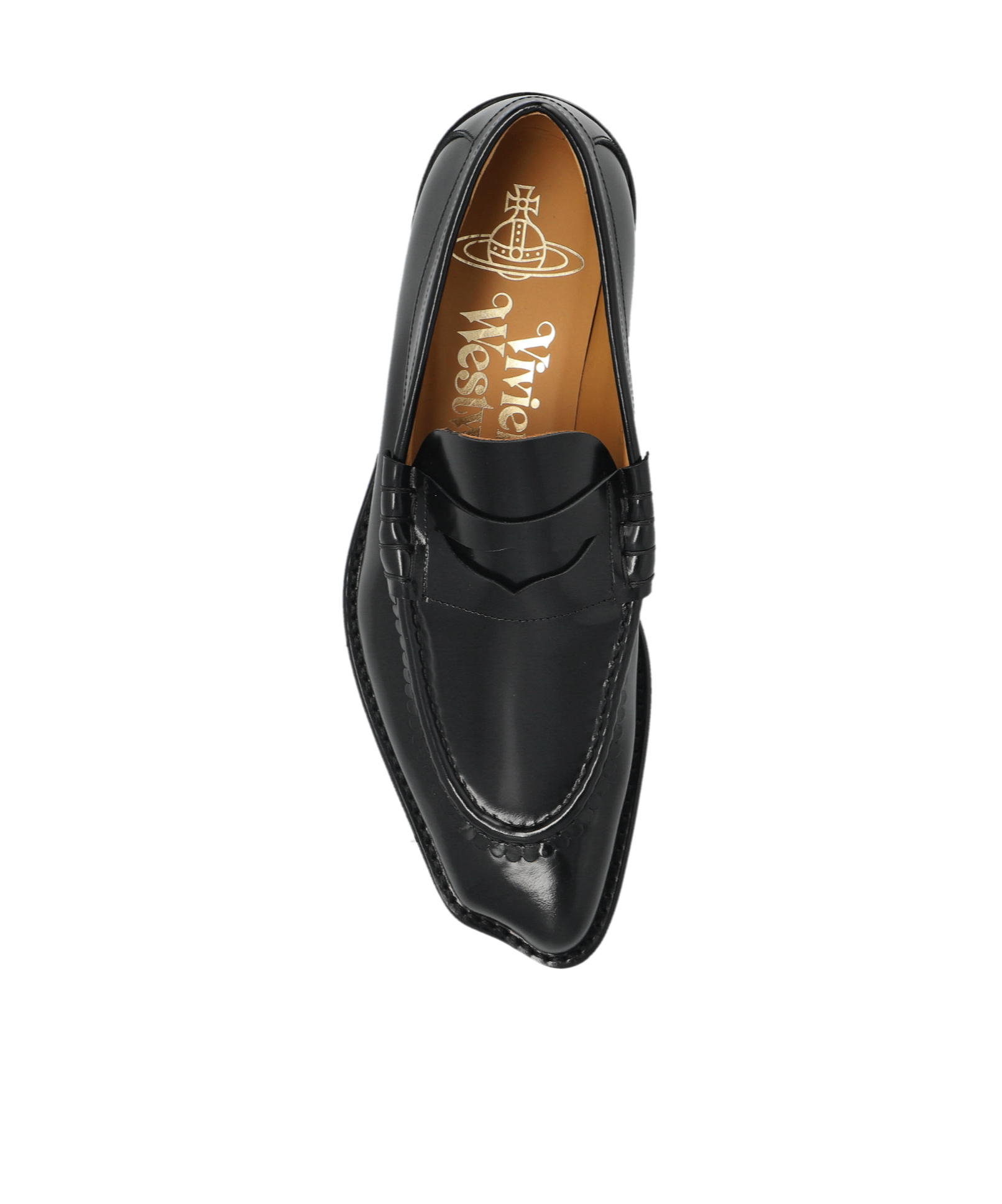 Vivienne Westwood Coin Leather Loafers In Black
