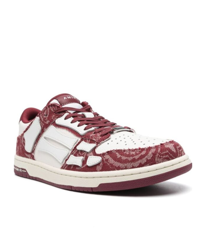 Shop Amiri Skel Low-cut Casual Shoes In White