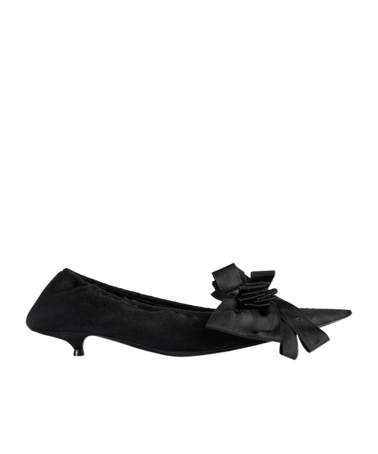 Balenciaga Louis Xv Satin Leather Pumps In Black