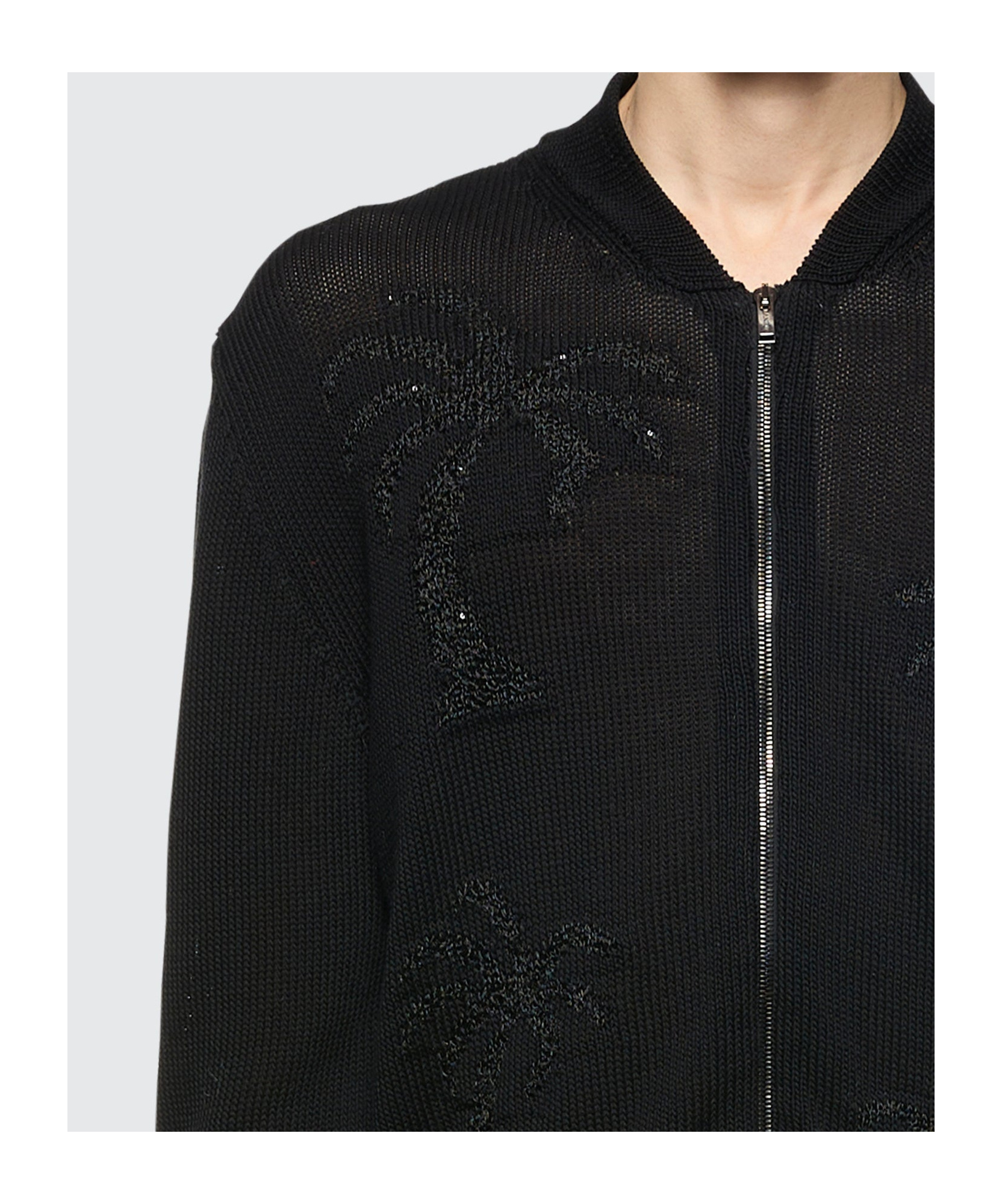 Shop Laneus Palm Tree-embroidered Jacket In Black
