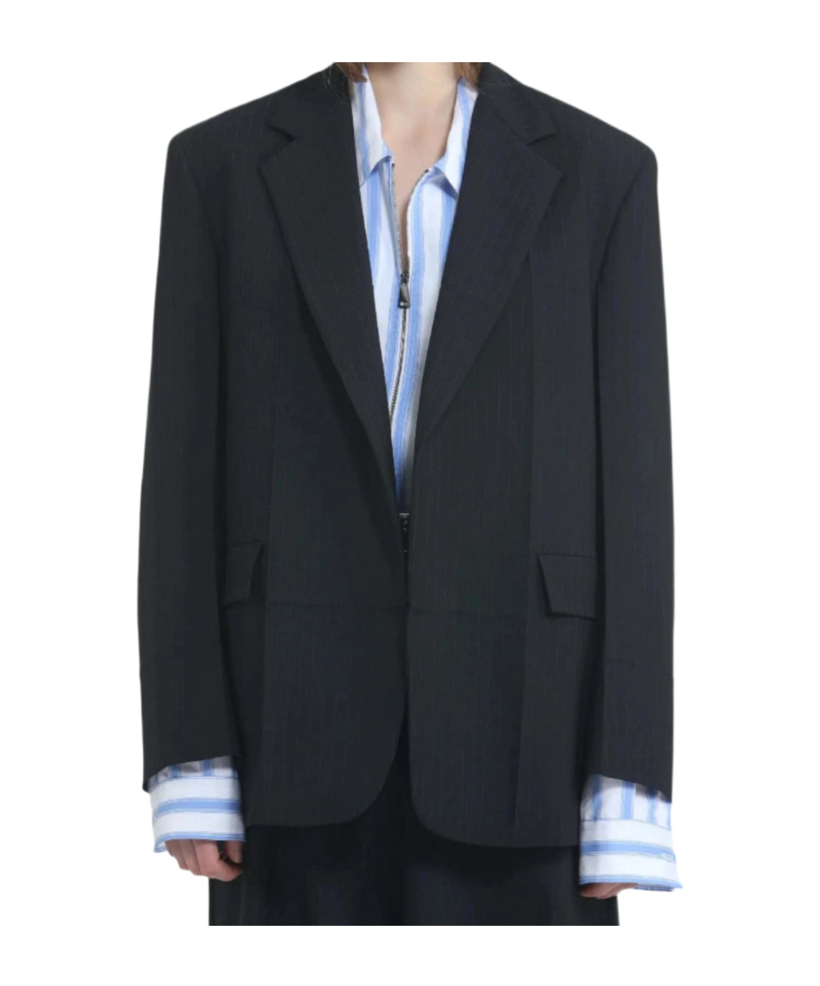 N°21 N21 Striped Blazer In Black