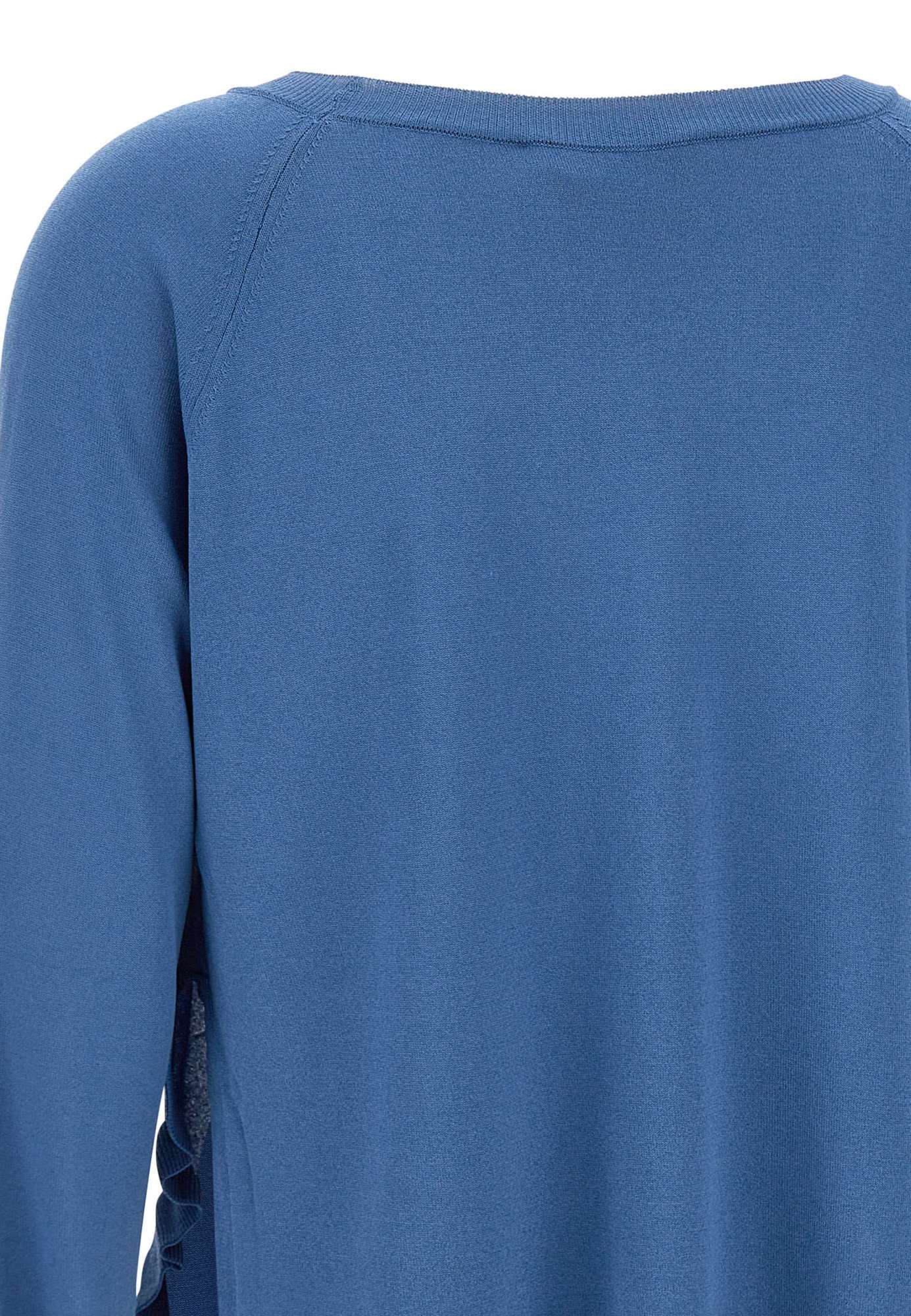 Kaos Ruffle-detailing Sweater In Blue