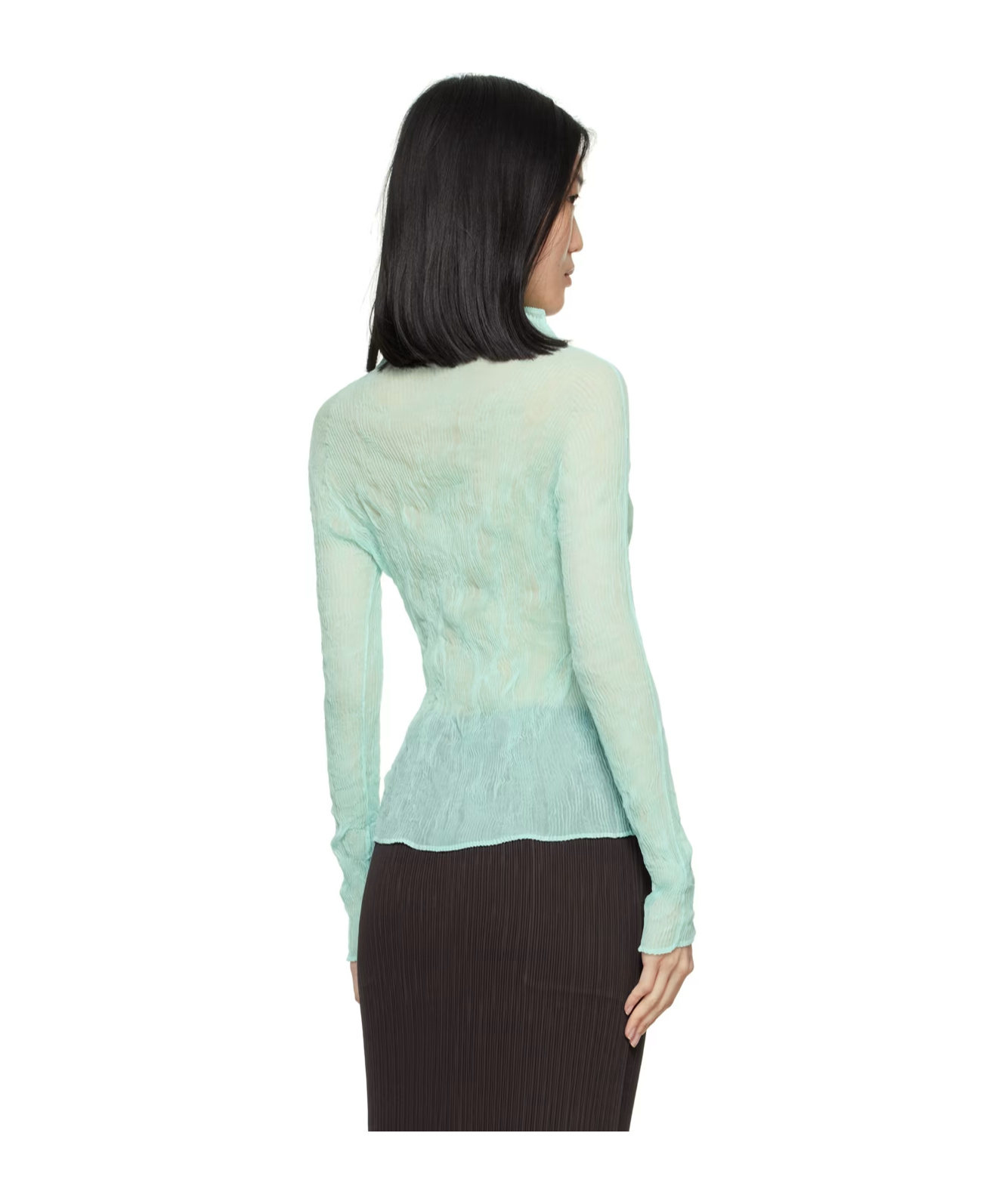 ISSEY MIYAKE TWIST JUNE TURTLENECK BLOUSE