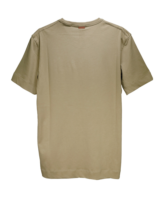 Zegna Z  Logo Embroidered Crewneck T-shirt In Nude