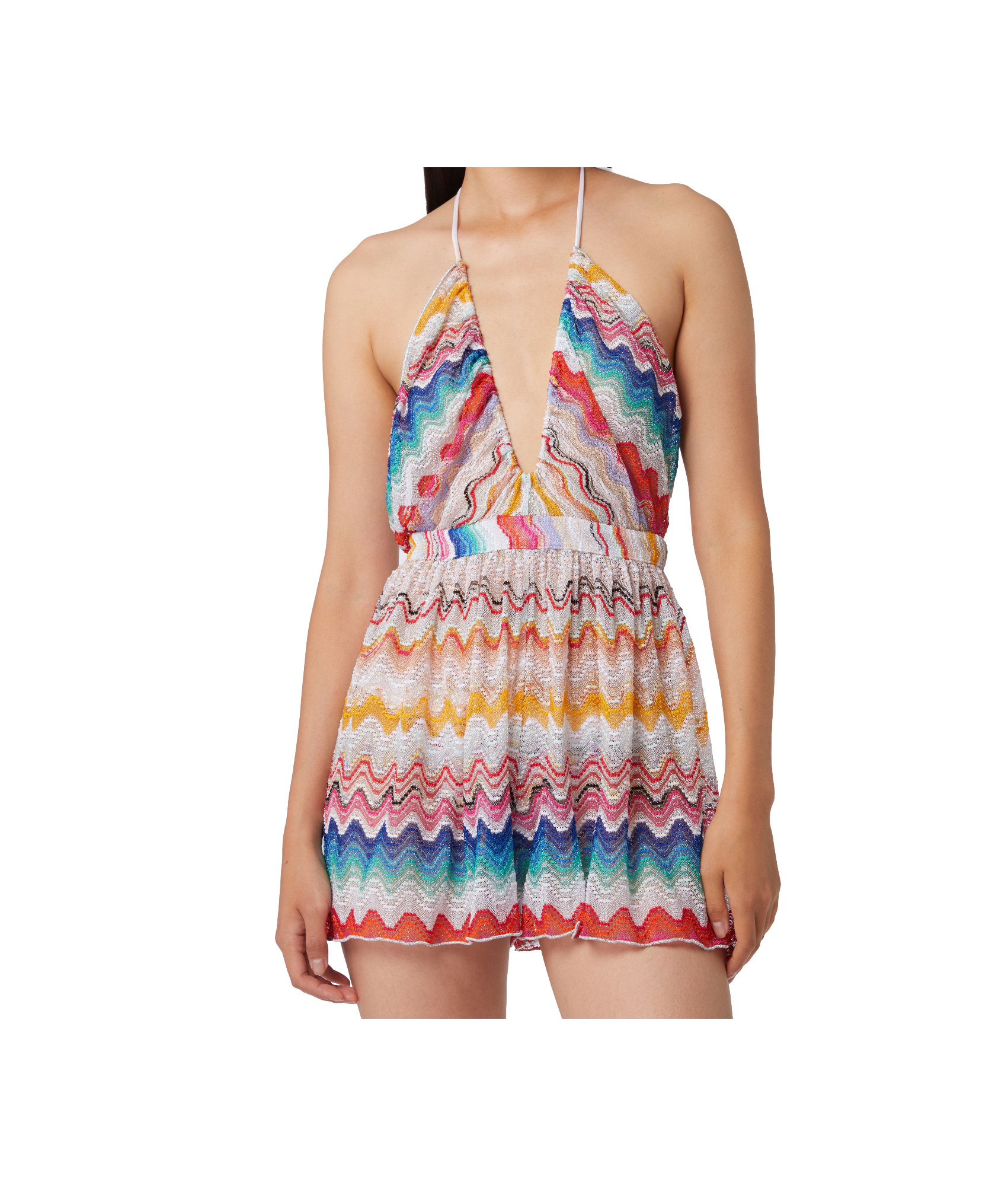 MISSONI WAVE MOTIF ROMPER WITH LUREX