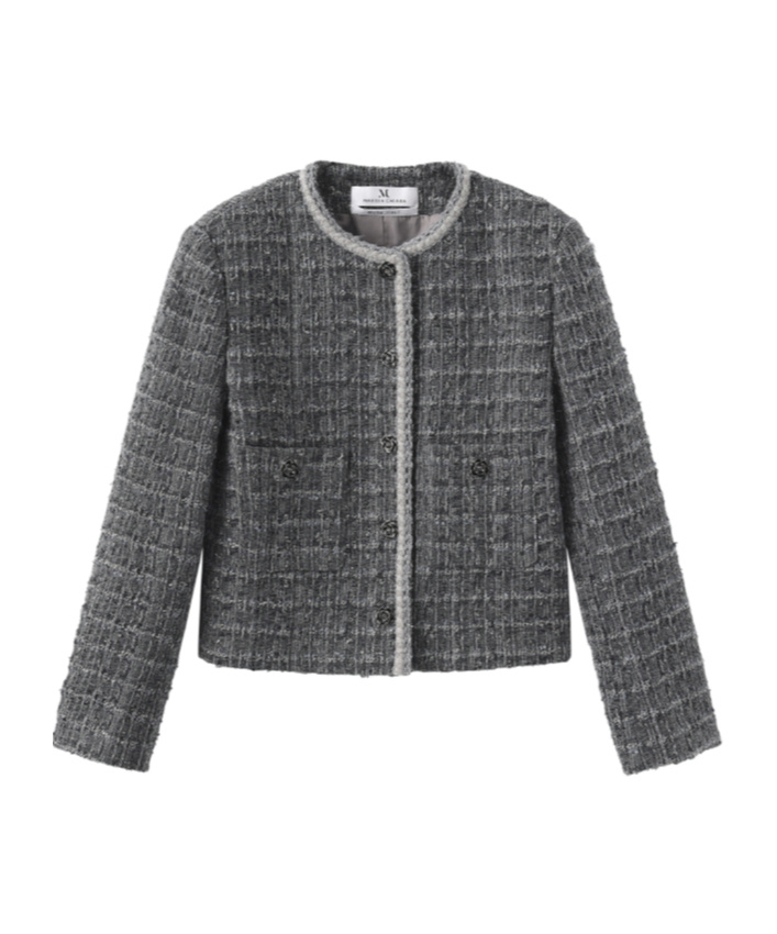 Marissa Chiara Chanel Style Jacket In Gray