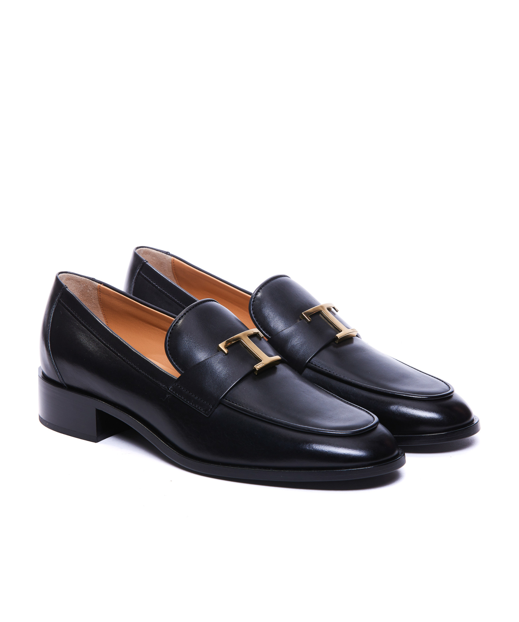 Tod's Round Head Loafer Shoes In Black
