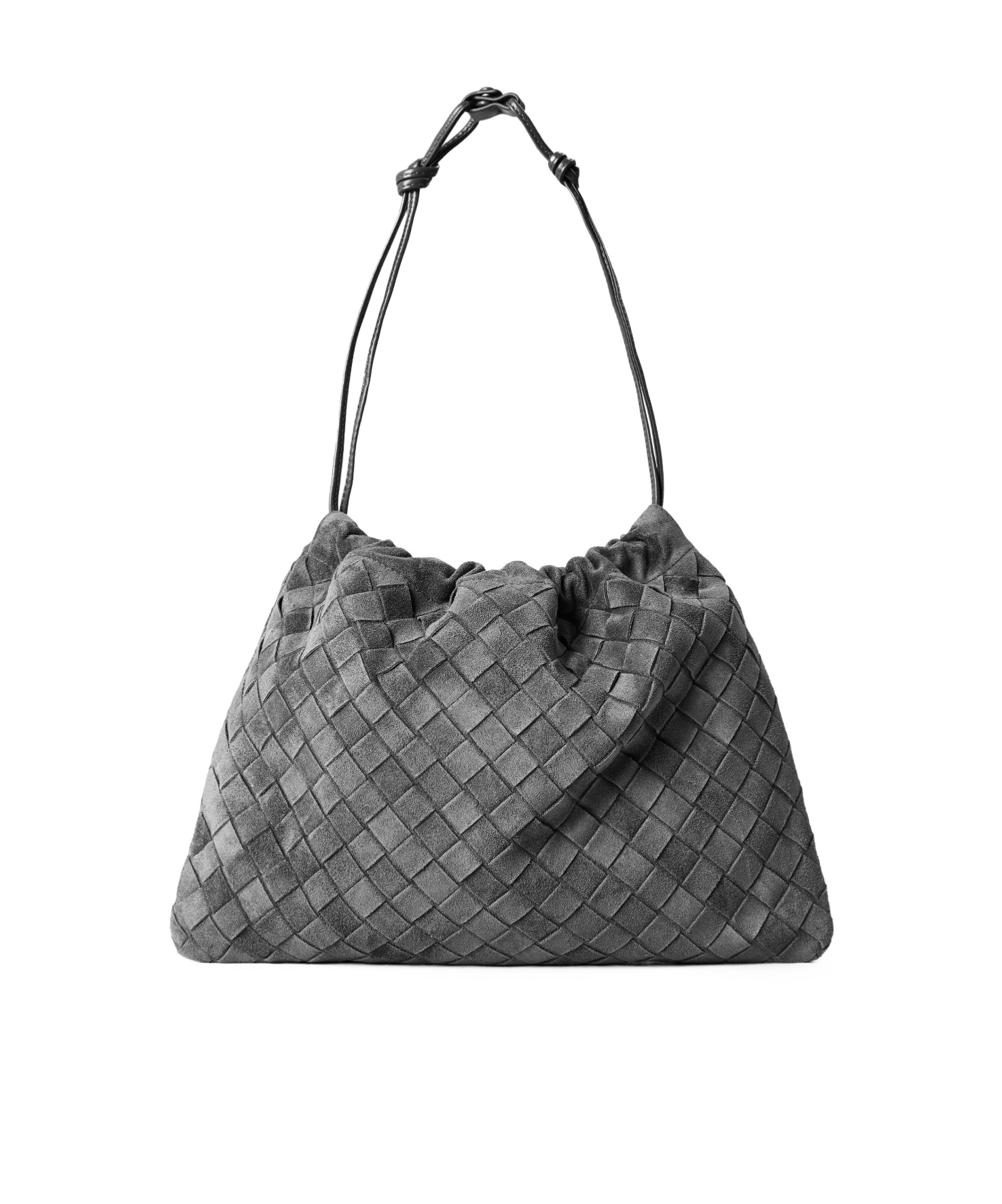 Bottega Veneta Woven Handbag In Gray