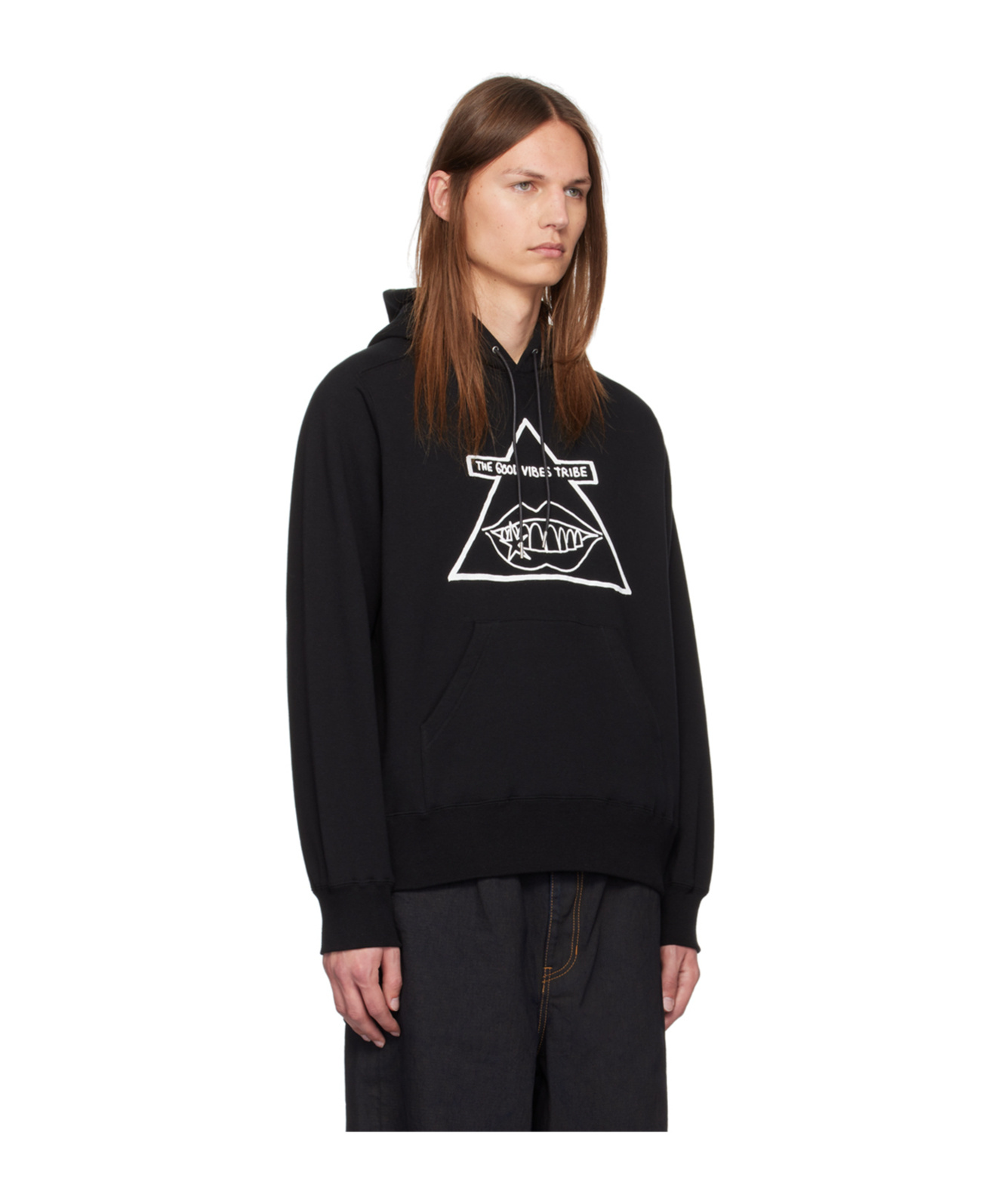 Sacai Gonz The Good Vibes Tribe Hoodie In Black