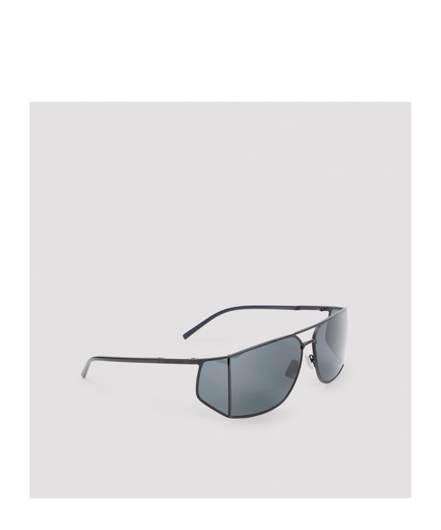 Saint Laurent Logo Sunglasses In Gray