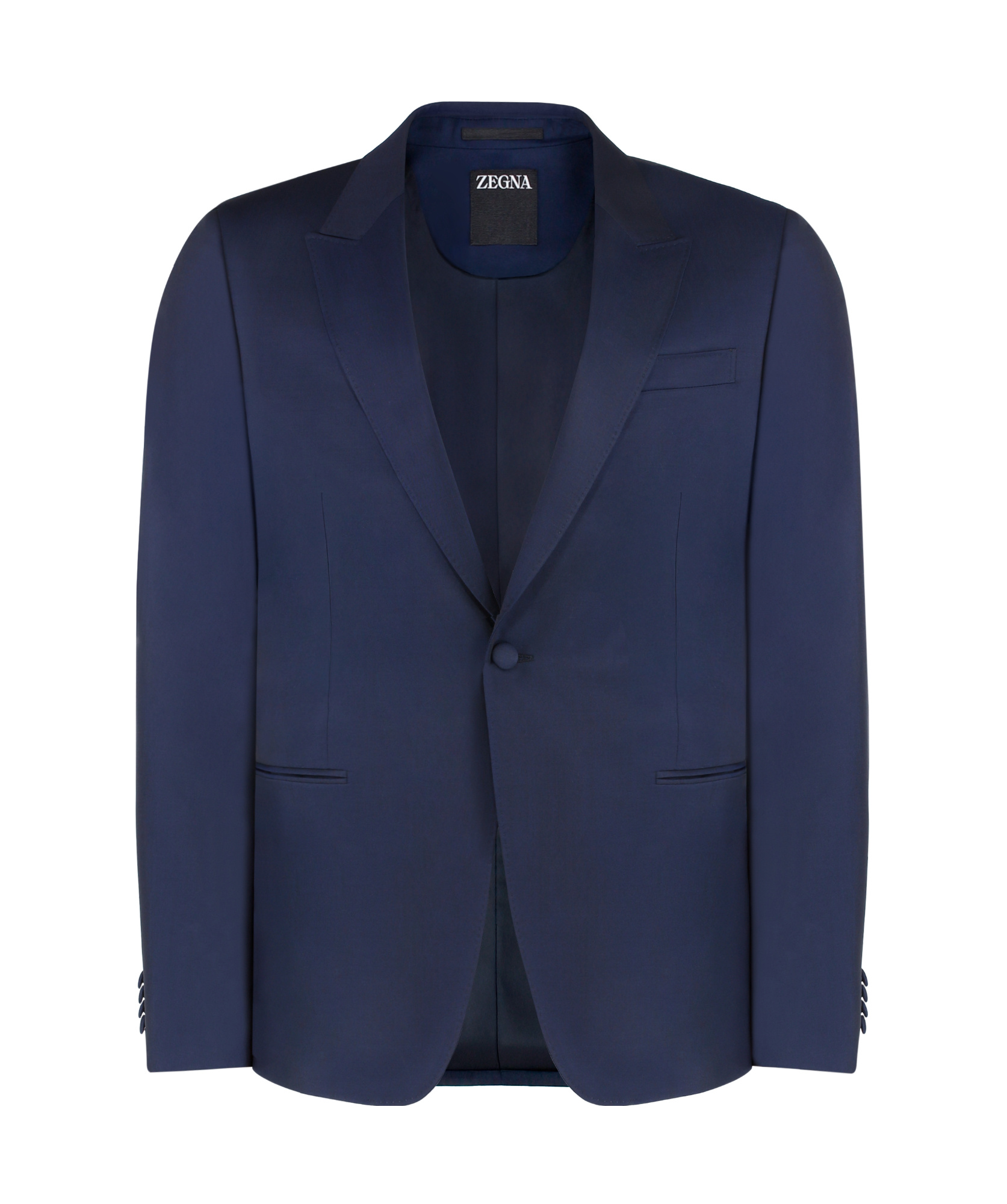 Zegna Single-breasted Suit In Navy Blue