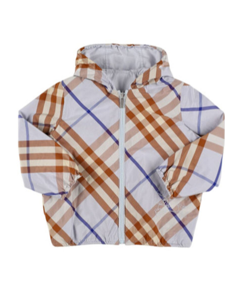 Burberry Checked Hooded Jacket