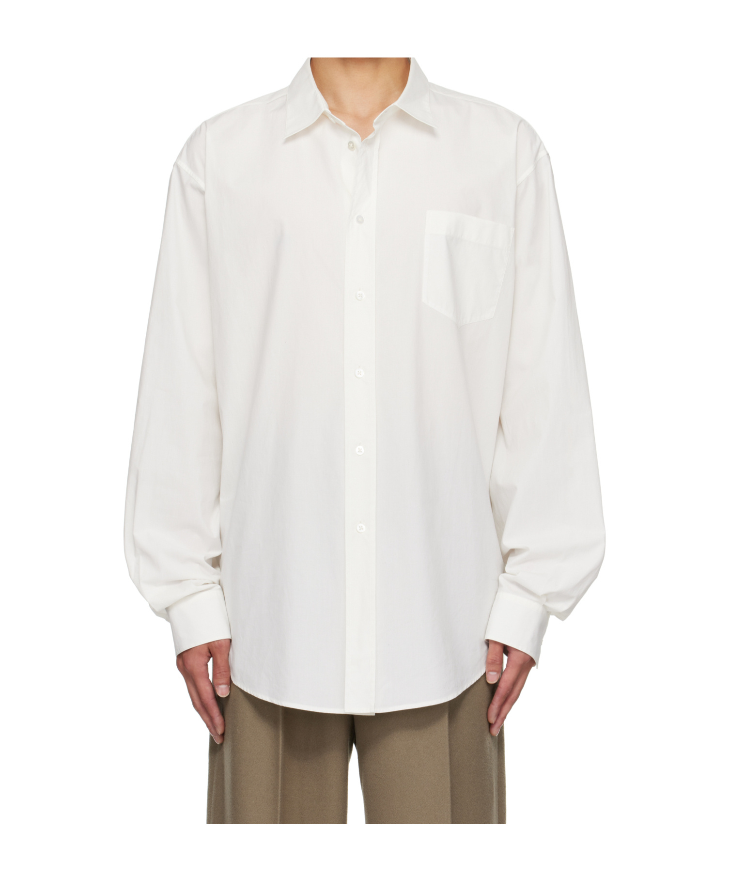 The Row Long-sleeved Shirt In White