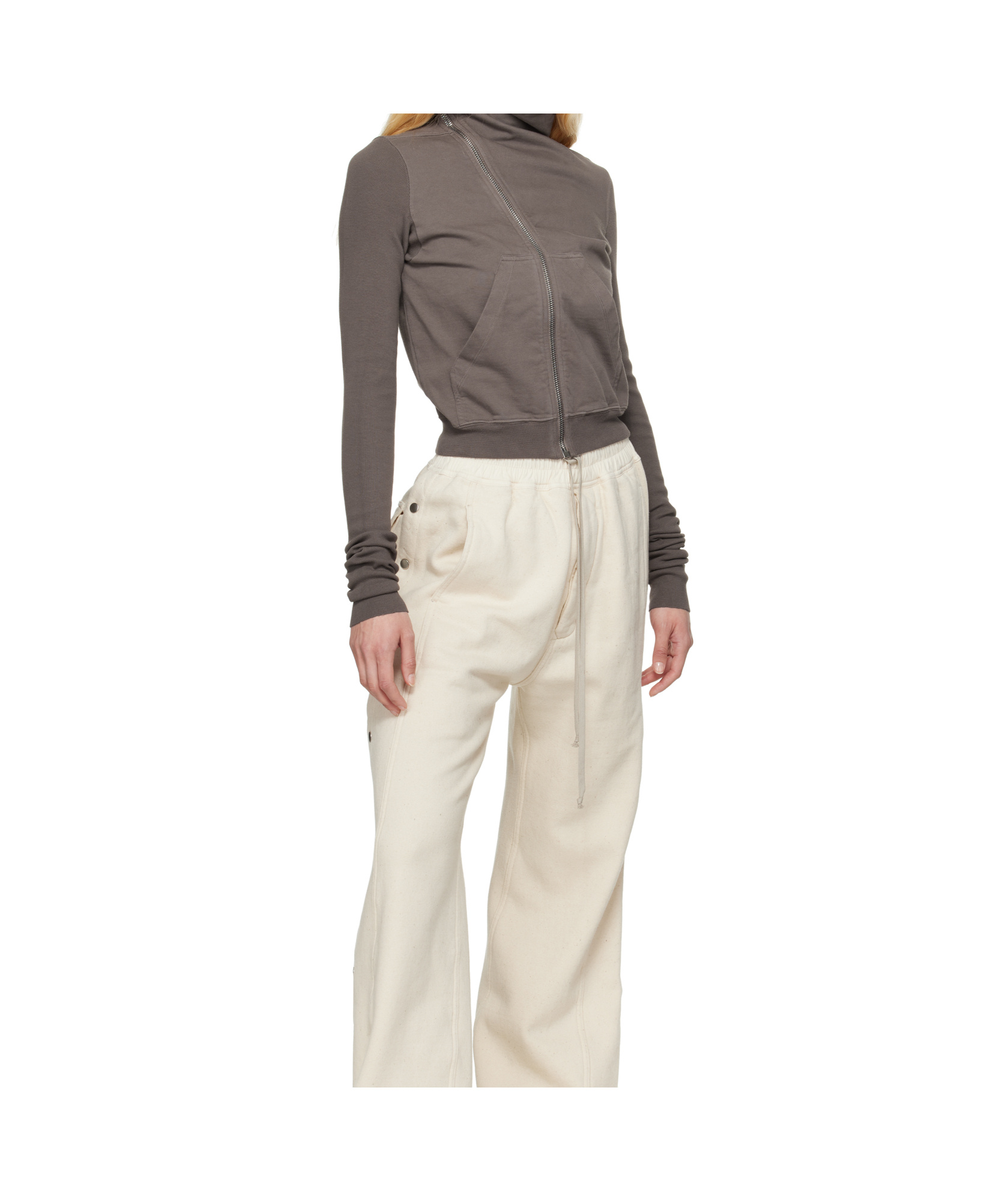 Rick Owens Drkshdw Gray Hollywood Mountain Sweatshirt In Multicolor