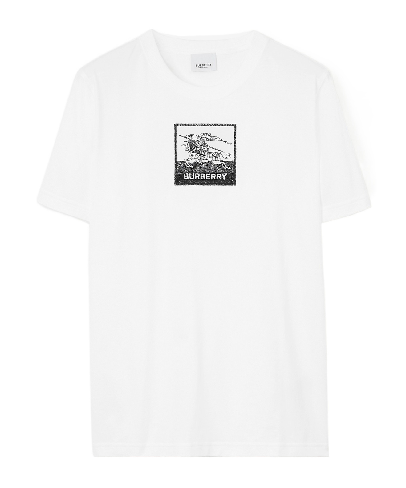 Burberry Ekd Embroidered Logo T-shirt In White