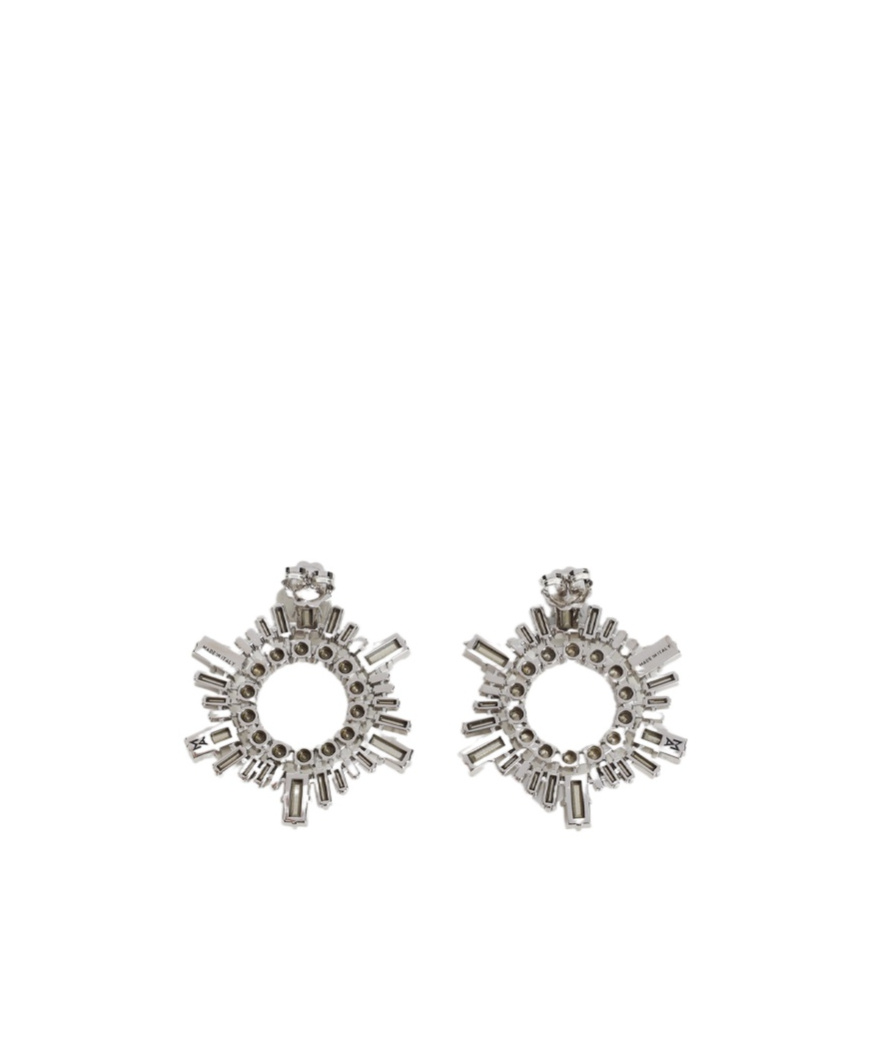 Amina Muaddi Begum Earrings Mini In Metallic