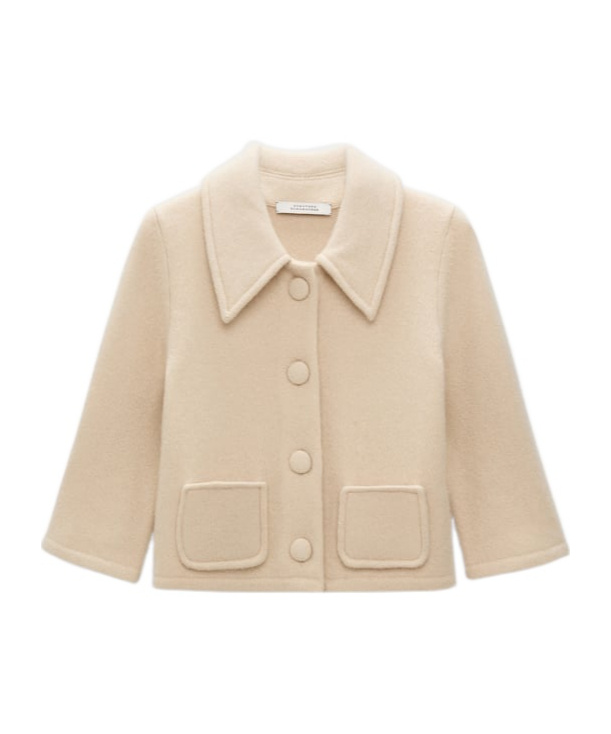 Dorothee Schumacher Cropped Merino-cashmere Knit Jacket In Neutral