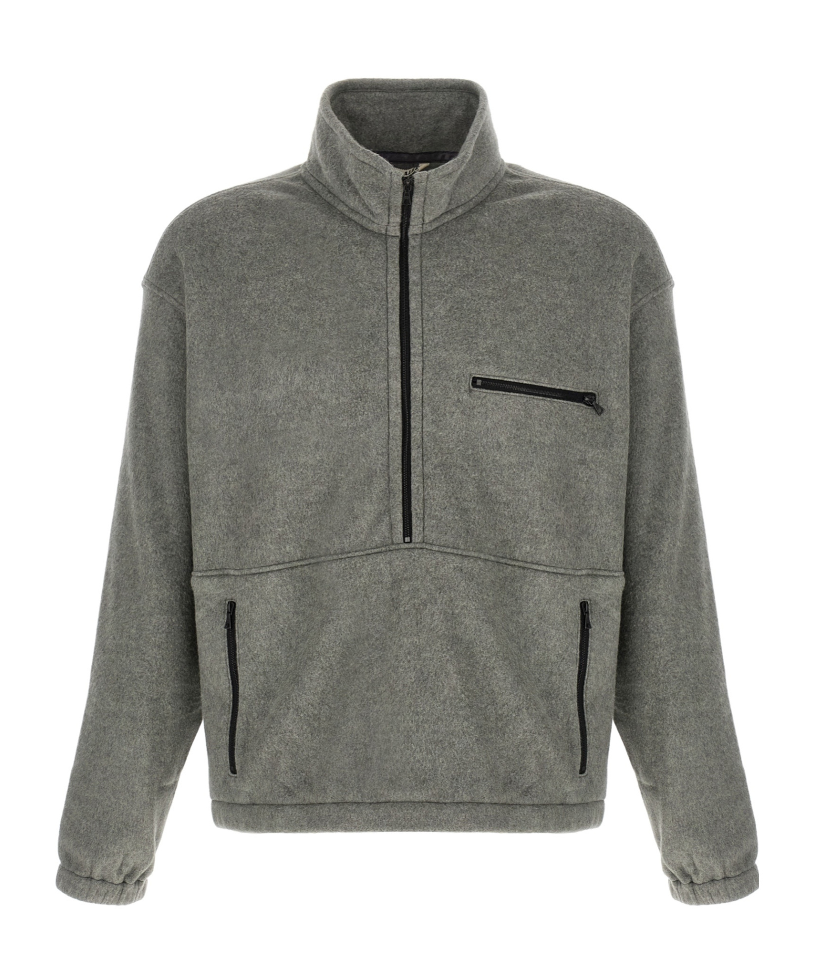 Auralee Silk Fleece Half-zip Sweatshirt In Gray