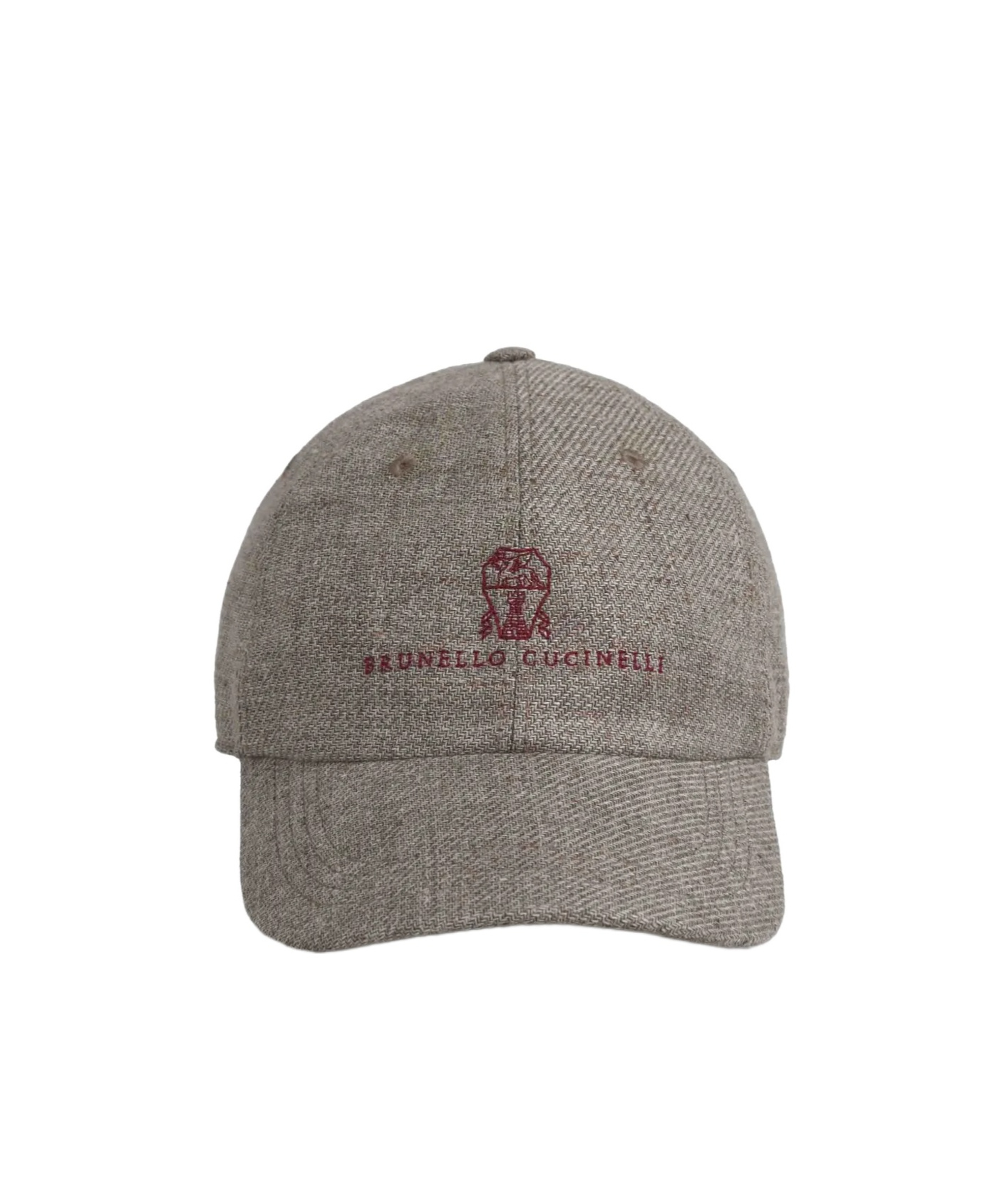 Brunello Cucinelli Logo-embroidered Cap In Gray