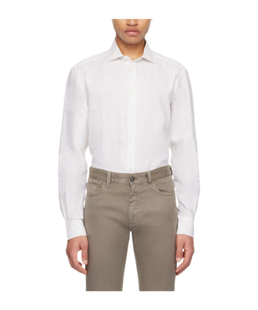 ZEGNA OASI STRIPED LINEN SHIRT