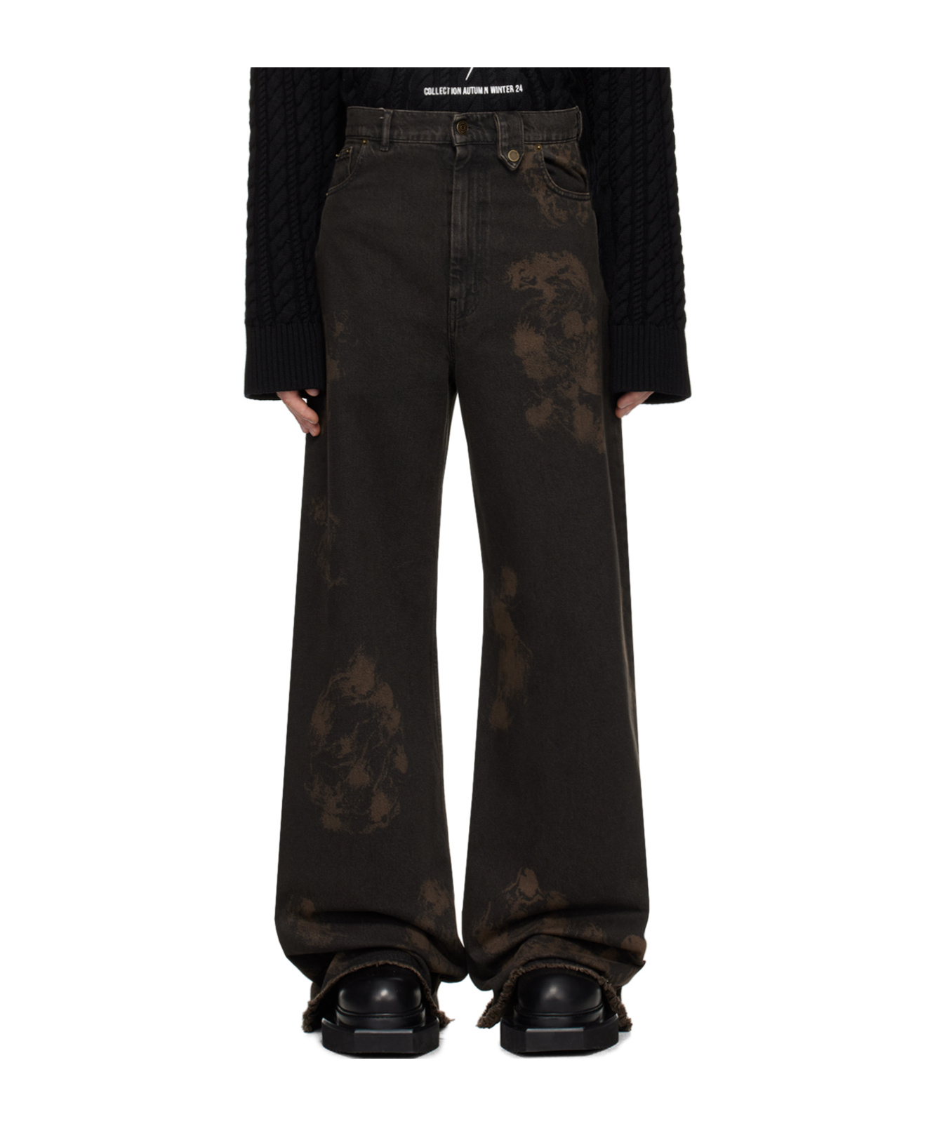 Egonlab Belt-loop Jeans In Black