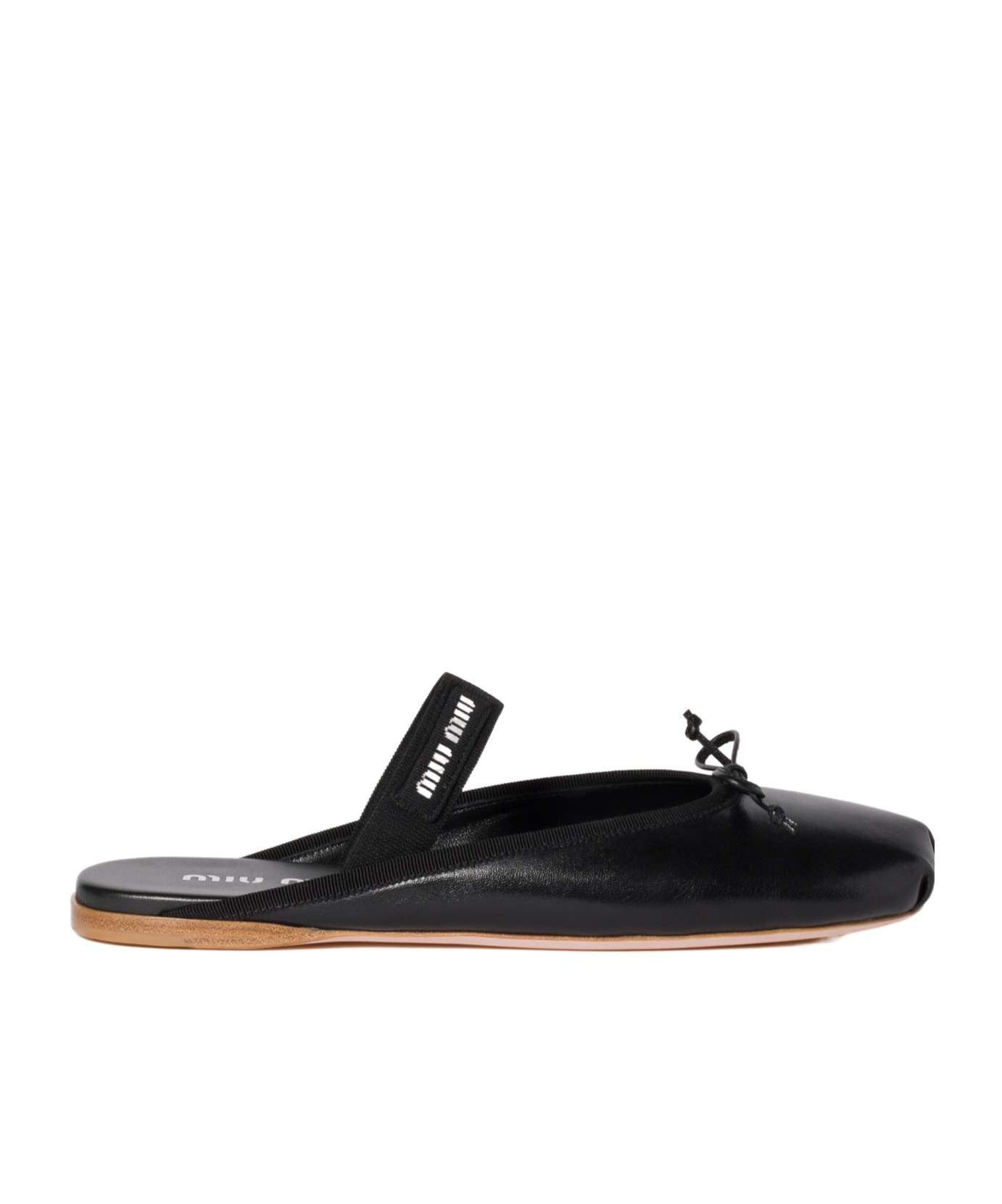 Miu Miu Black Viscose Mules In Black