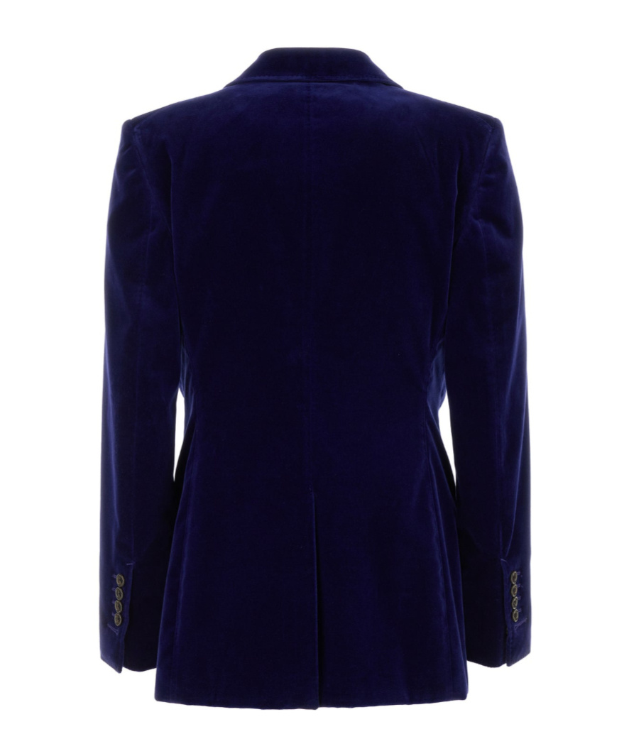 Tom Ford Fluid Velvet Shelton Cocktail Blazer In Blue