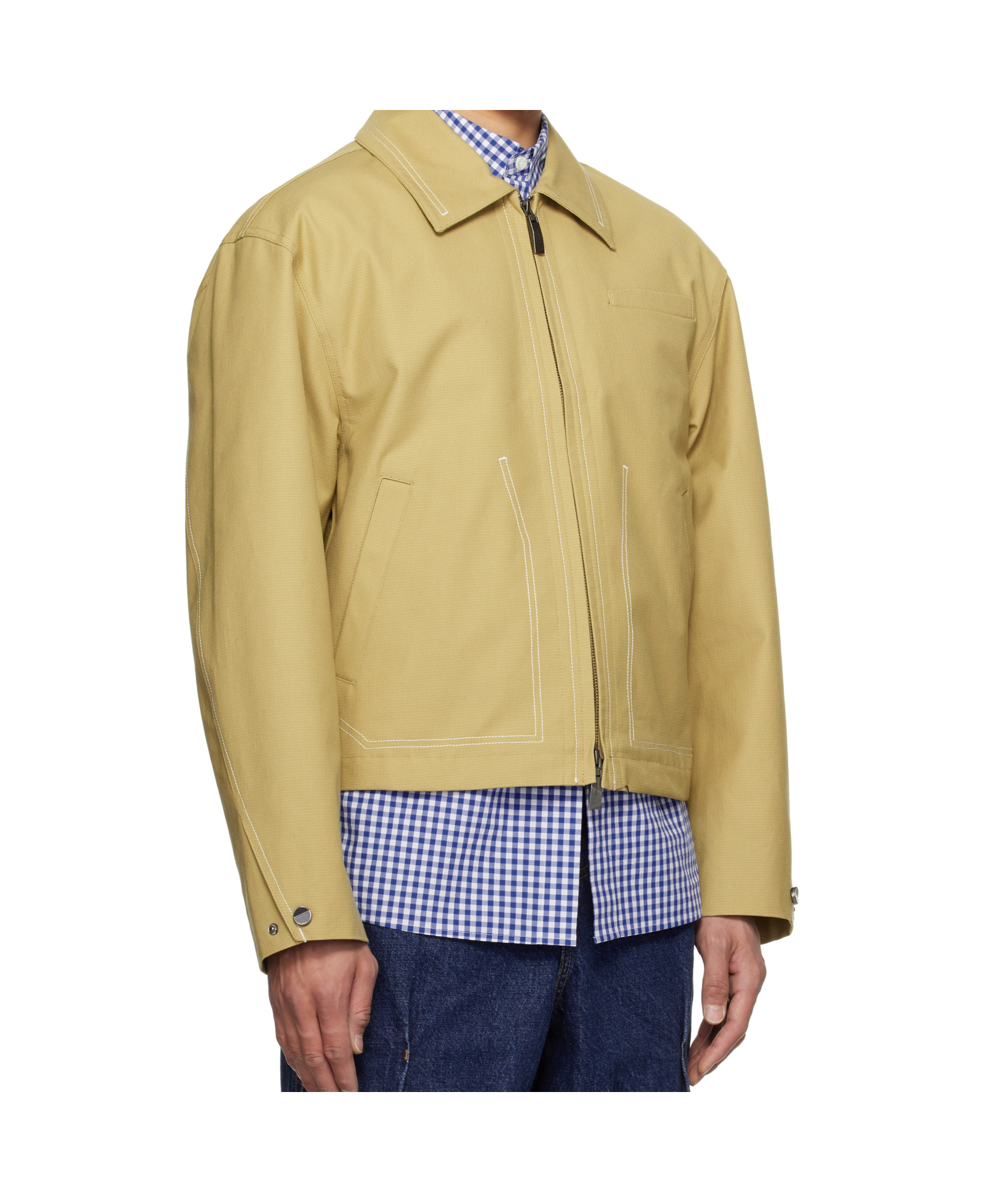 Ader Error Long Sleeve Casual Jacket In Beige