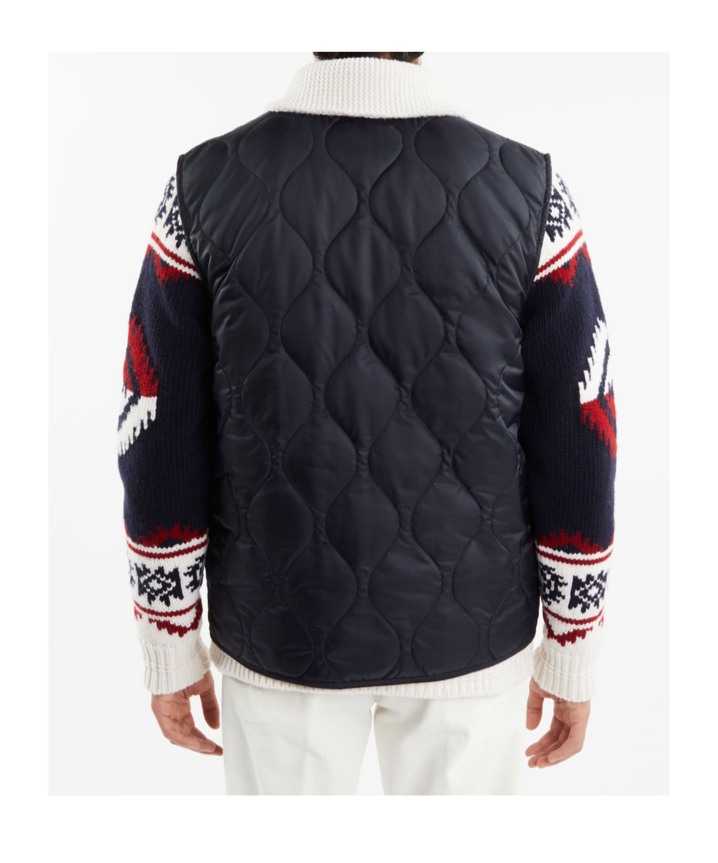 Fay Logo-patch Gilet In Black
