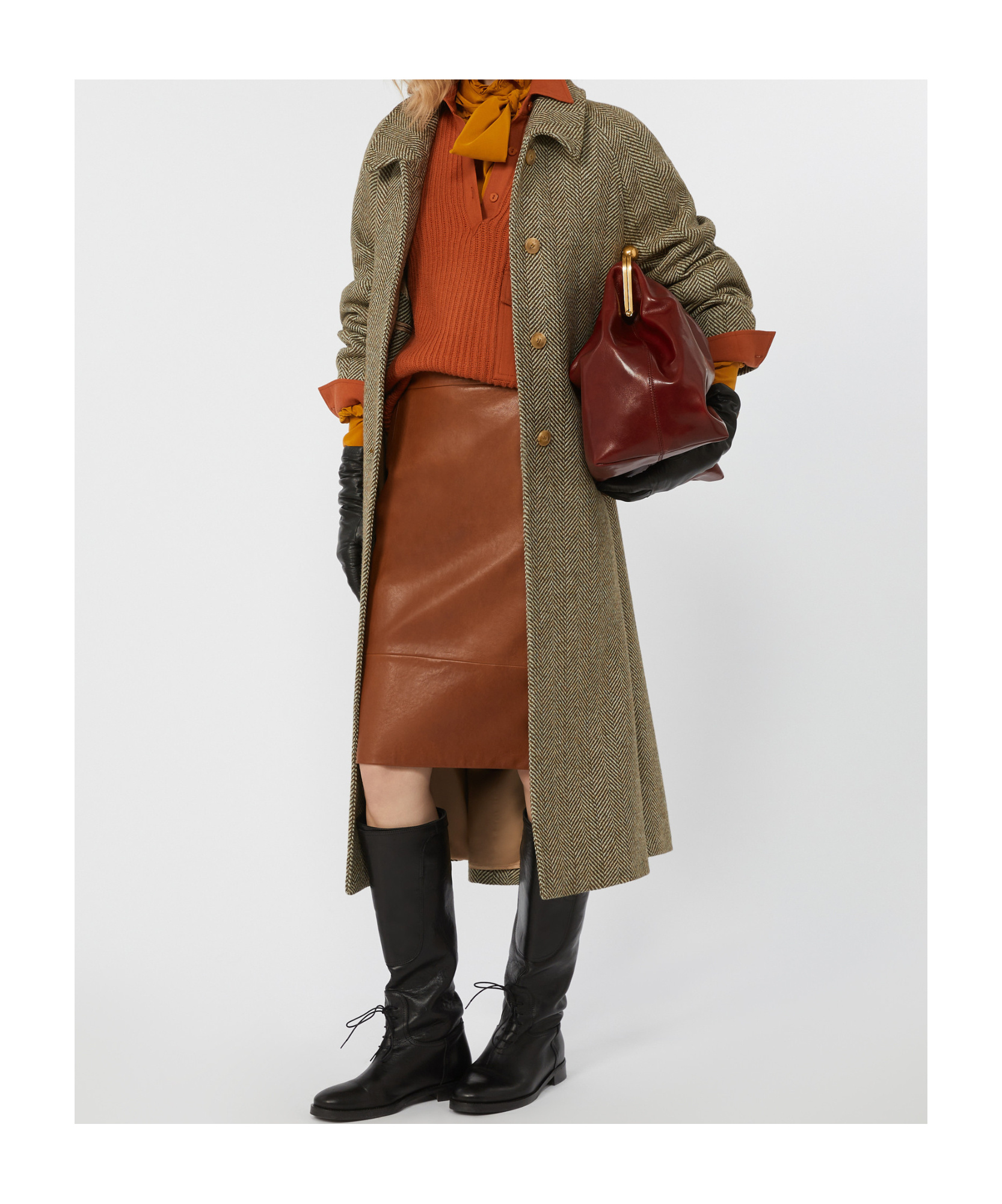 Weekend Max Mara Single-breasted Wool Coat In Brown