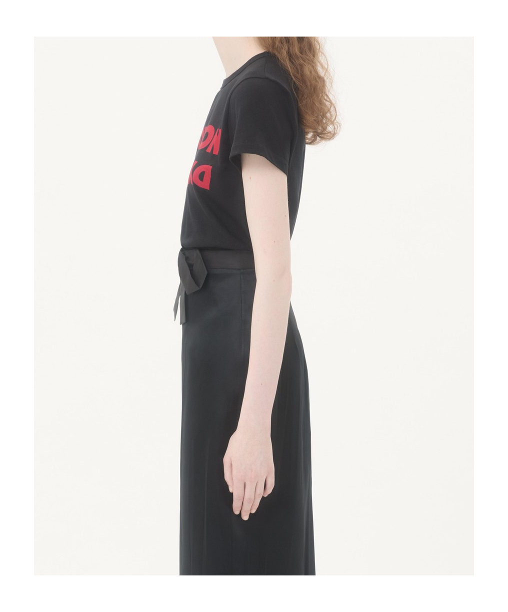 Valentino Cotton T-shirt With Apollon Dyonisos Print In Black