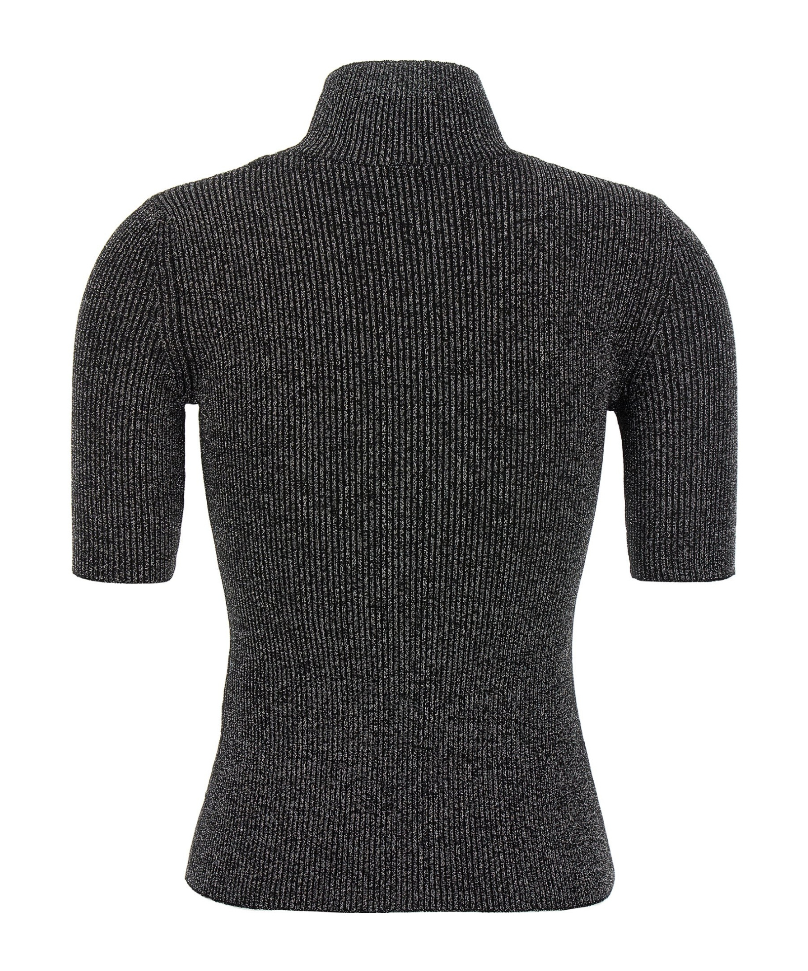 Missoni Silver Roll-neck Sweater In Black