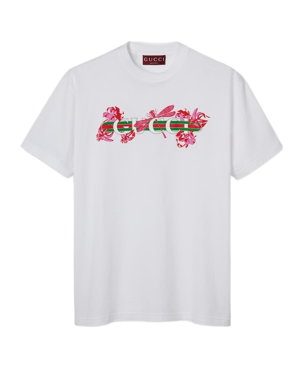 Gucci Women Logo Cotton T-shirt In White