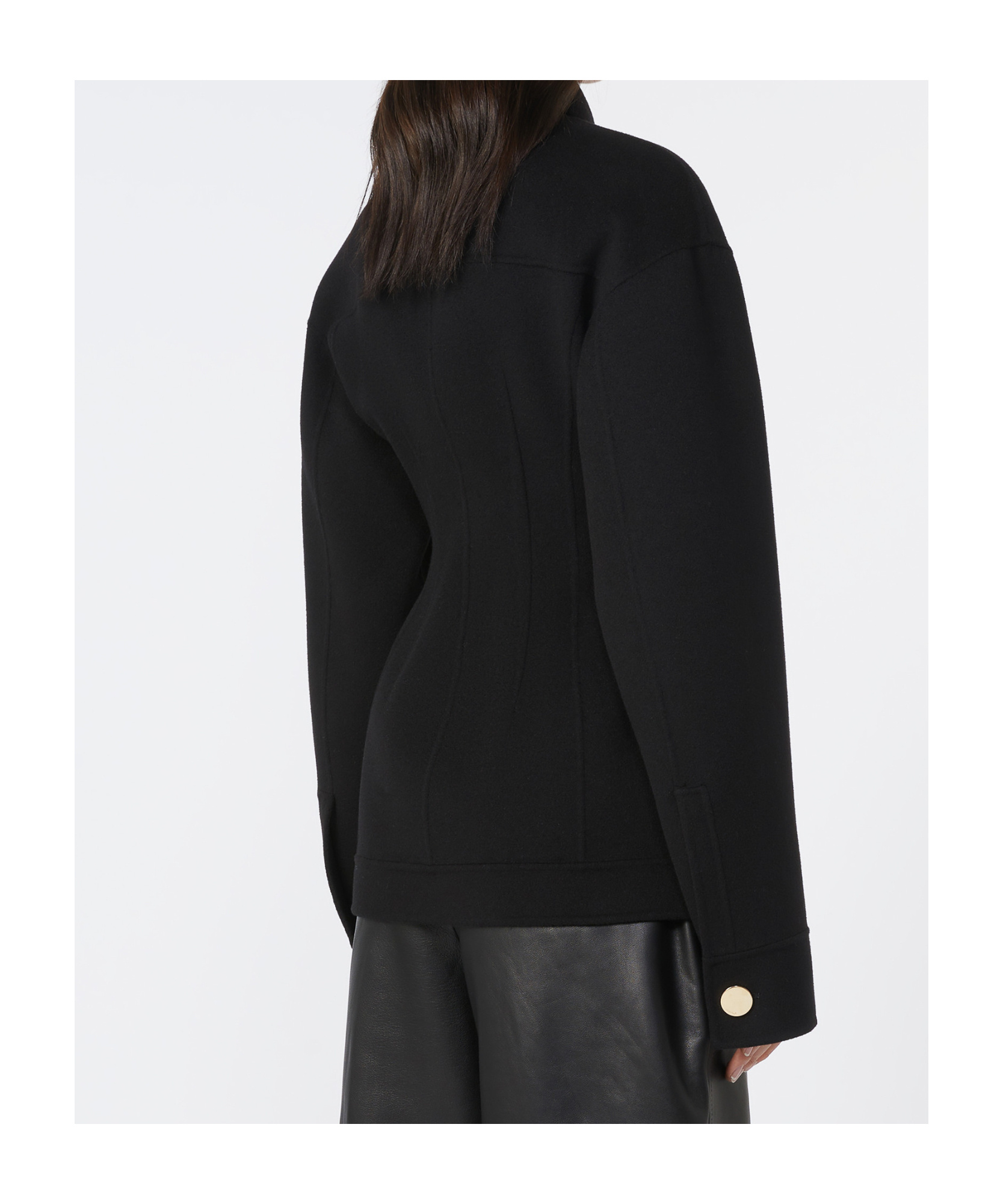 Sportmax Egeo Button-up Jacket In Black