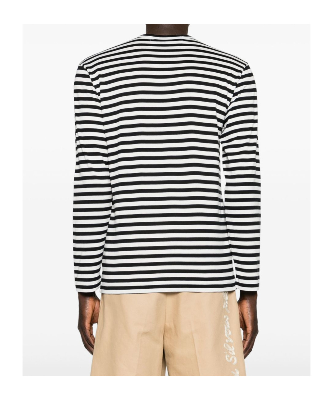 Shop Comme Des Garçons Striped T-shirt In Black