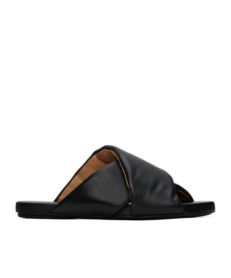 Shop Marsèll Spanciata Flat-bottomed Sandals In Black