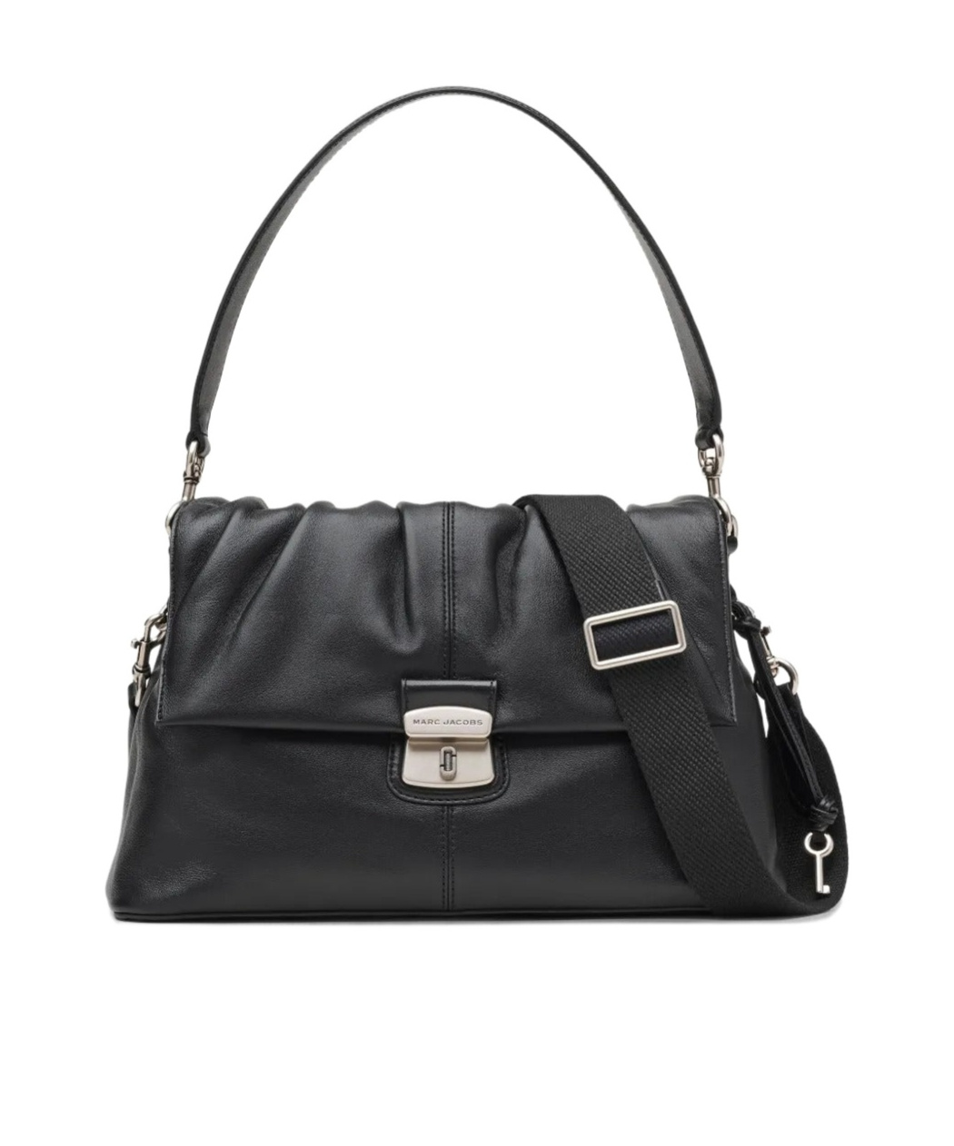 Marc Jacobs The Cristina Messenger Leather Shoulder Bag In Black