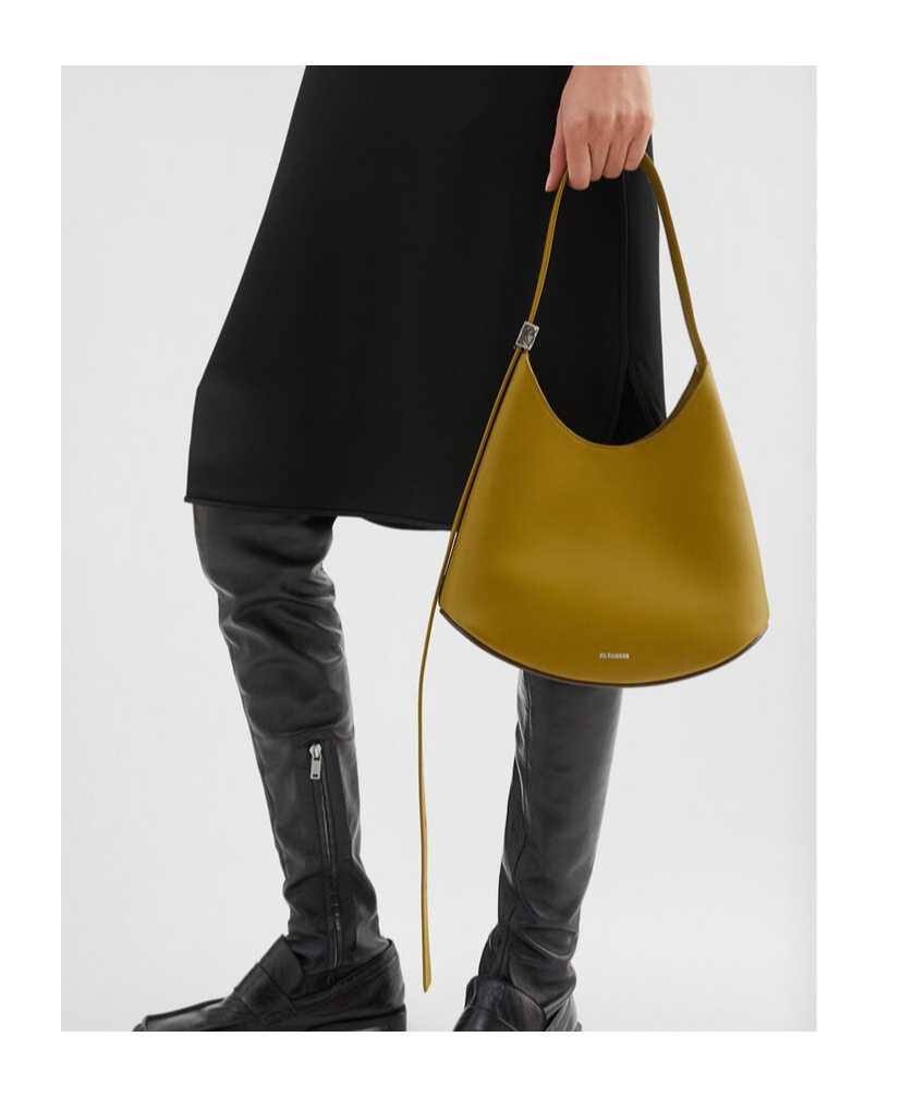 Jil Sander Small Eldorado Shoulder Bag In Linden