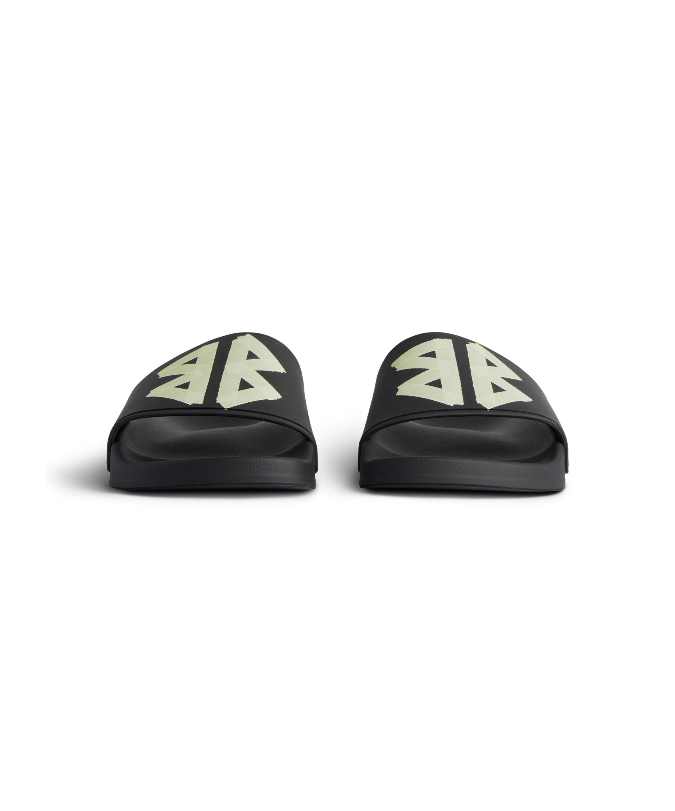 Shop Balenciaga Men's Pool Slide Sandal In Black/yellow