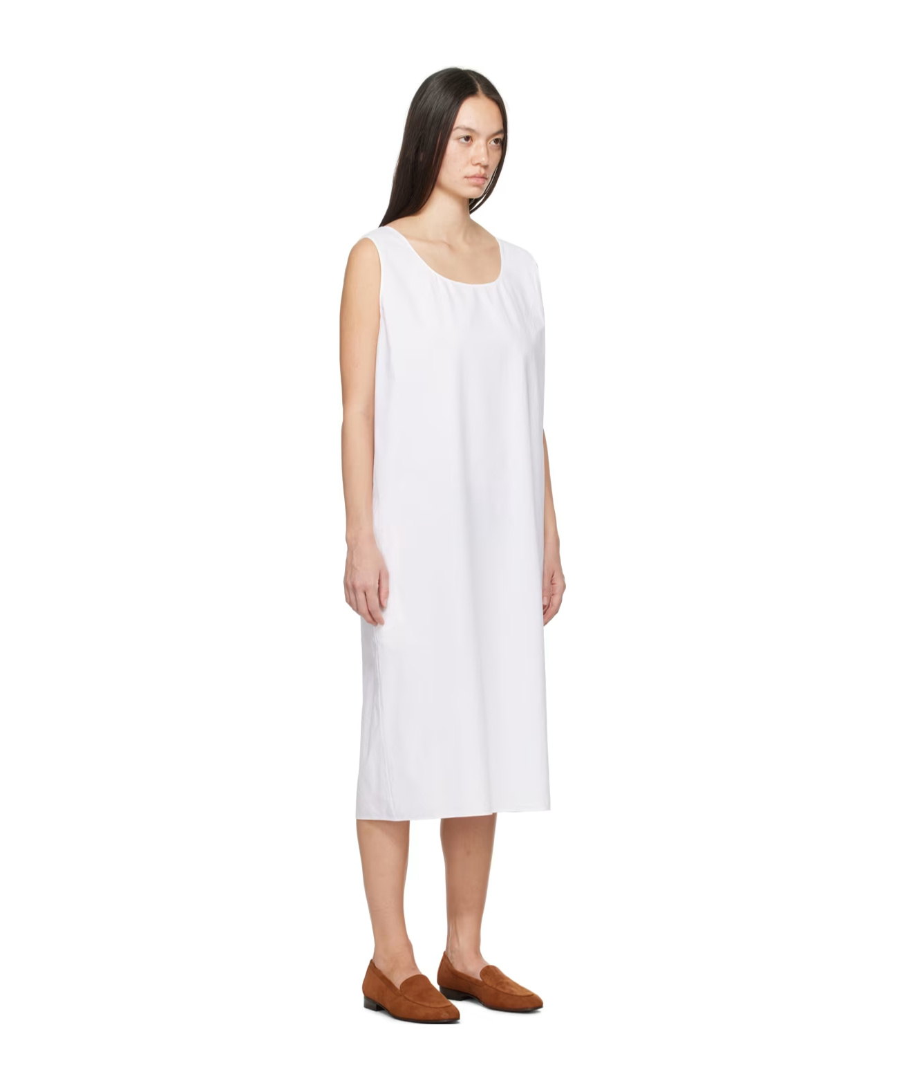 The Row Janah Mid-length Dress In White