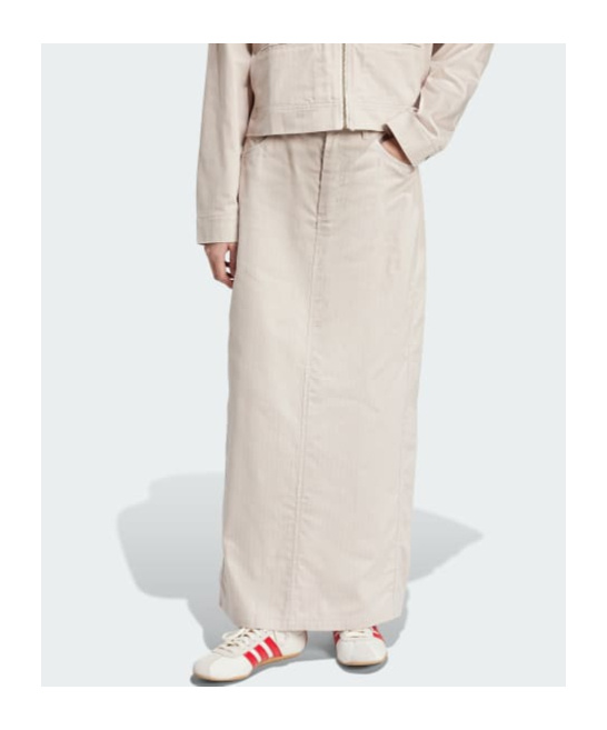 Adidas Originals Maxi Skirt In Beige