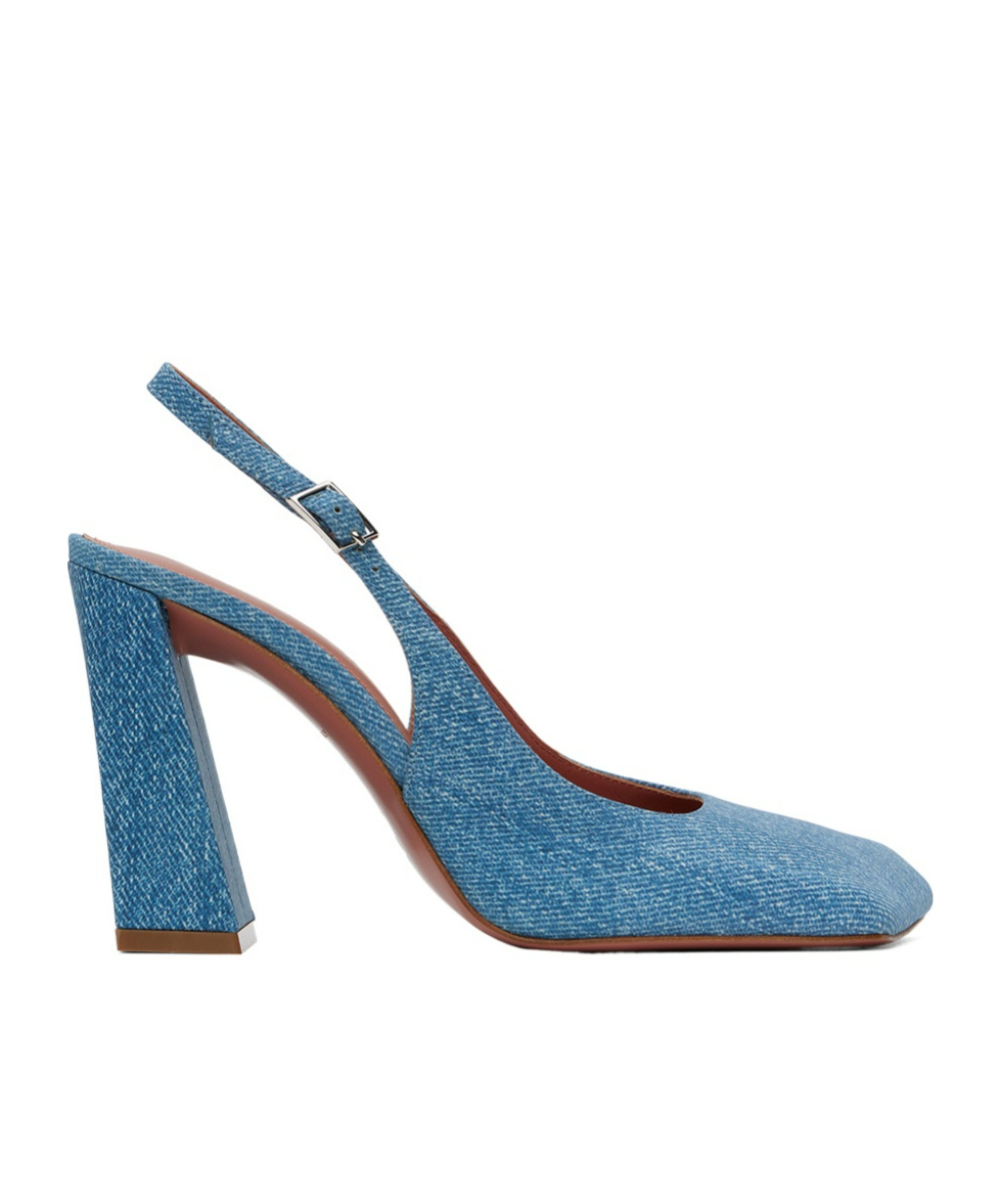 AMINA MUADDI SLING SUEDE HEELS SANDALS